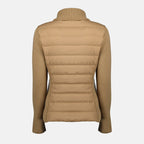 Moncler cardigan, bi-material cardigan, autumn-winter collection, women's outerwear, wool polyester blend