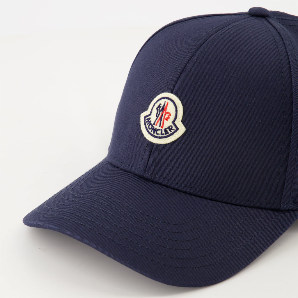 Image of Logo Cap Navy Blue by Moncler for Men - Season Spring-Summer 2026 - Detail View 2