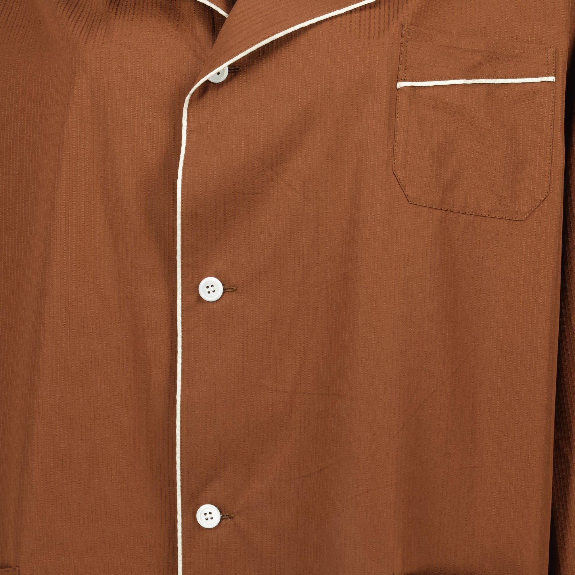 Prada shirt, brown cotton shirt, oversized shirt, Autumn-Winter 2025, stylish blouse