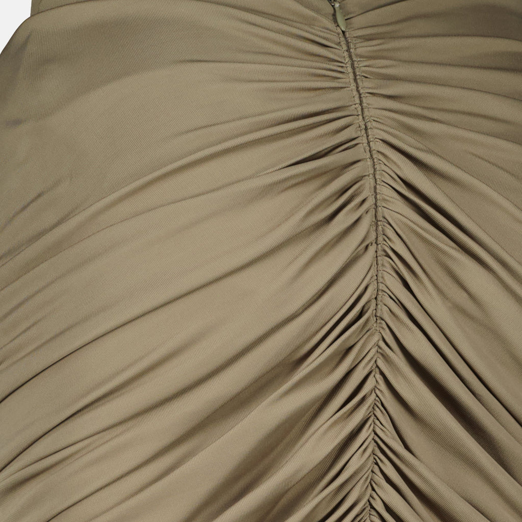 draped skirt, Christopher Esber, vivenda, khaki skirt, jersey fashion