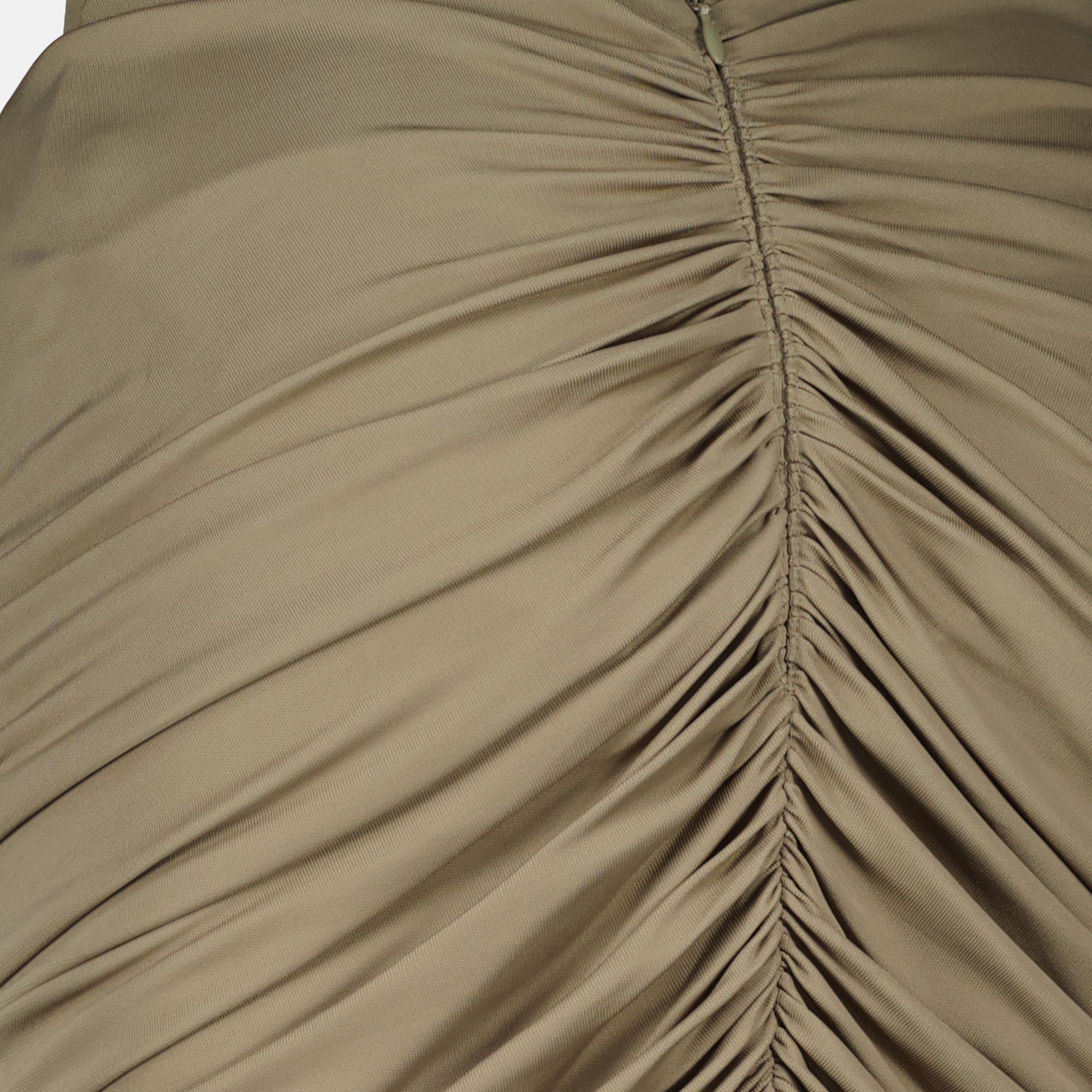 draped skirt, Christopher Esber, vivenda, khaki skirt, jersey fashion