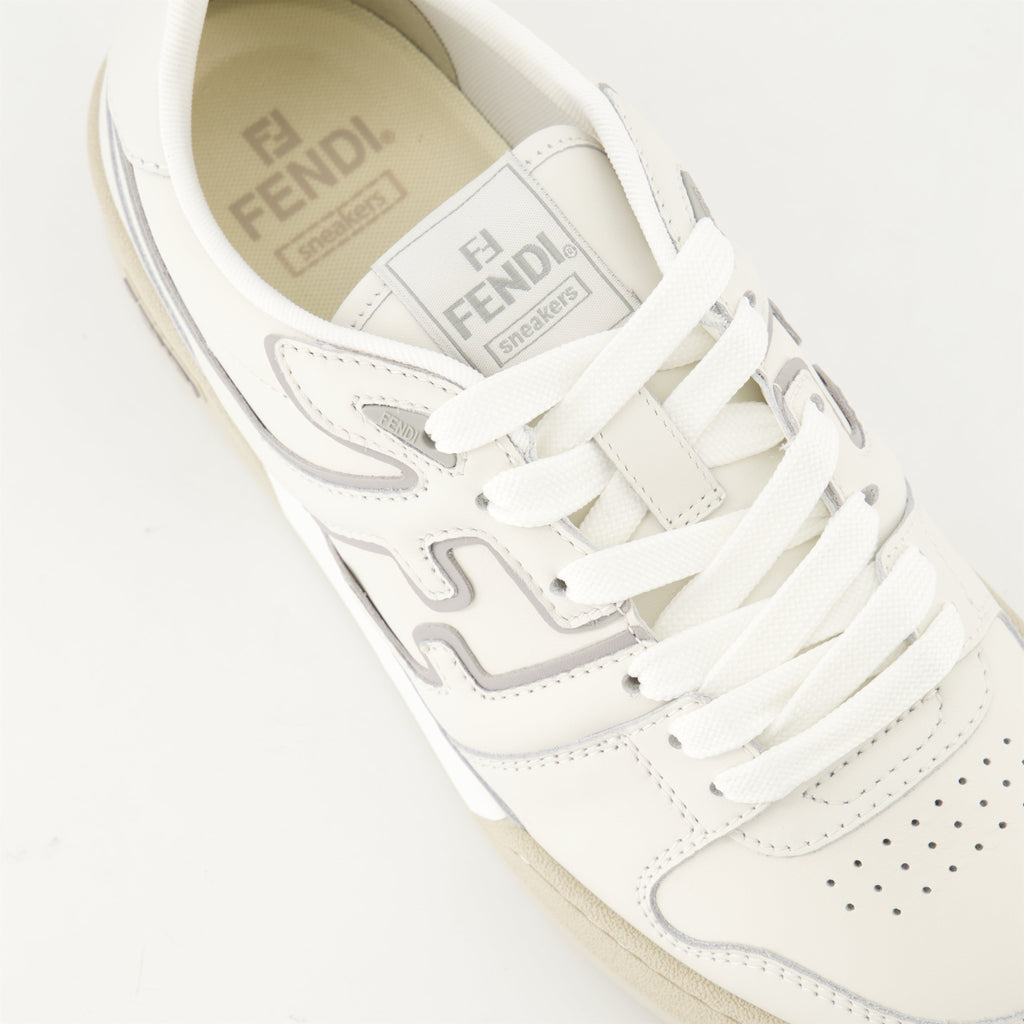 Image of Fendi Match Beige Sneakers by Fendi for Men - Season Spring-Summer 2025 - Top Detail View