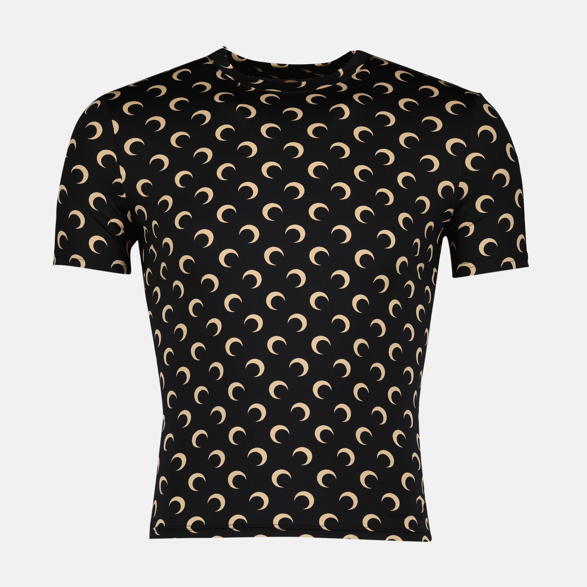 Marine Serre, Moon Black Jersey Top, fashion top, unisex clothing, modern design