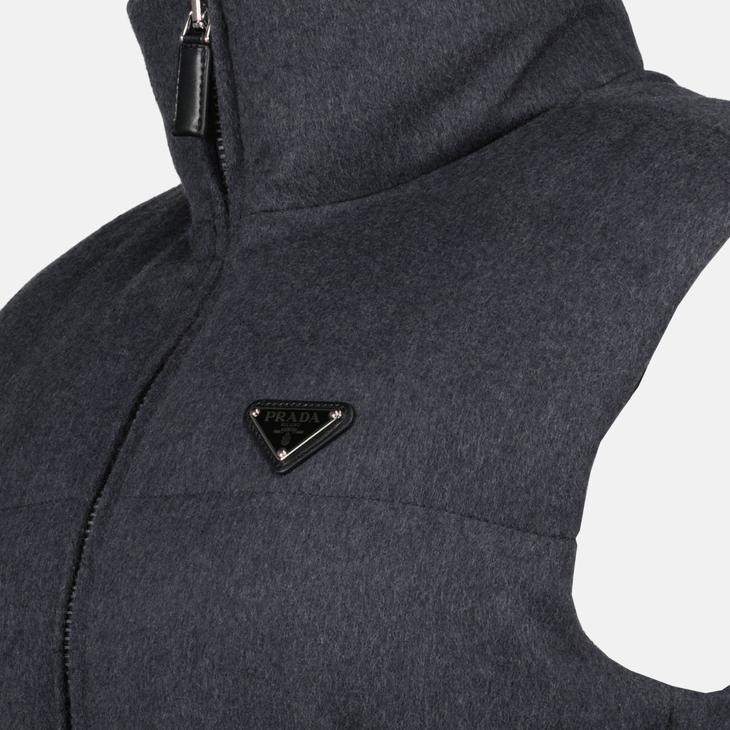 ウール・スリーブレス・ダウンジャケット