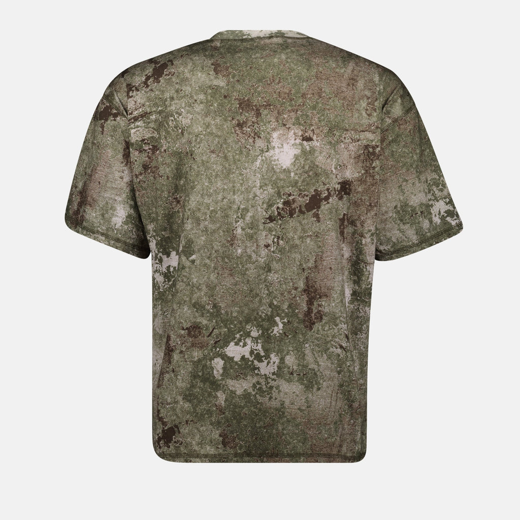 Image of Green Marbled T-Shirt T-Boxt-R12 by Diesel for Men - Season Spring-Summer 2025 - Product detail view 1