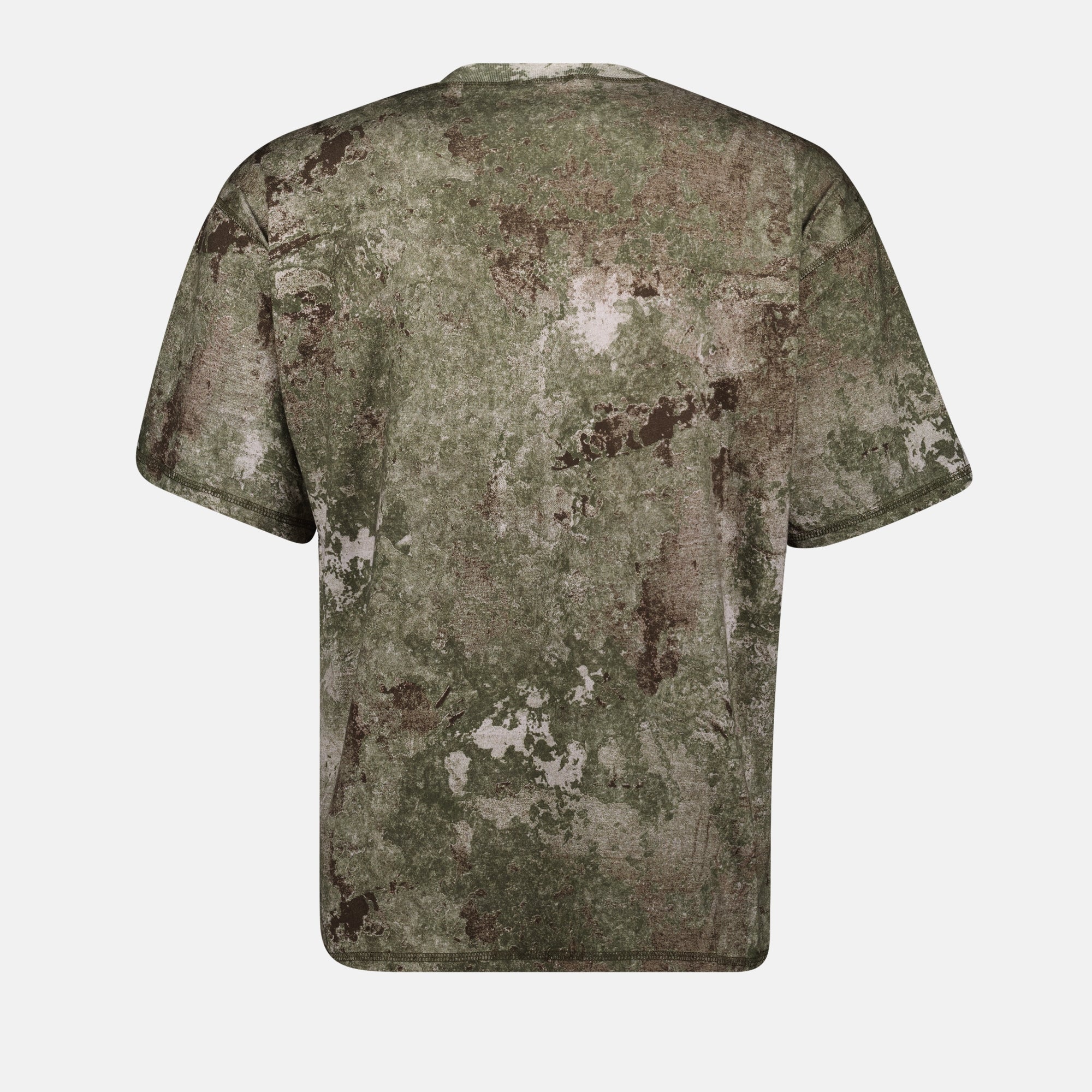 Image of Green Marbled T-Shirt T-Boxt-R12 by Diesel for Men - Season Spring-Summer 2025 - Product detail view 1