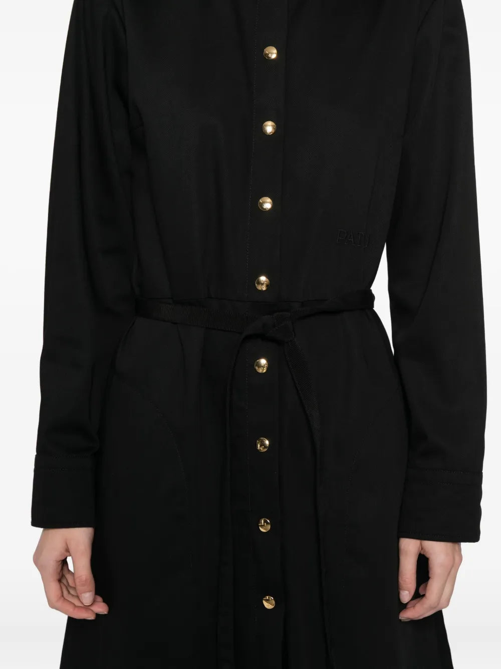 Vestito Camicia Nero Midi