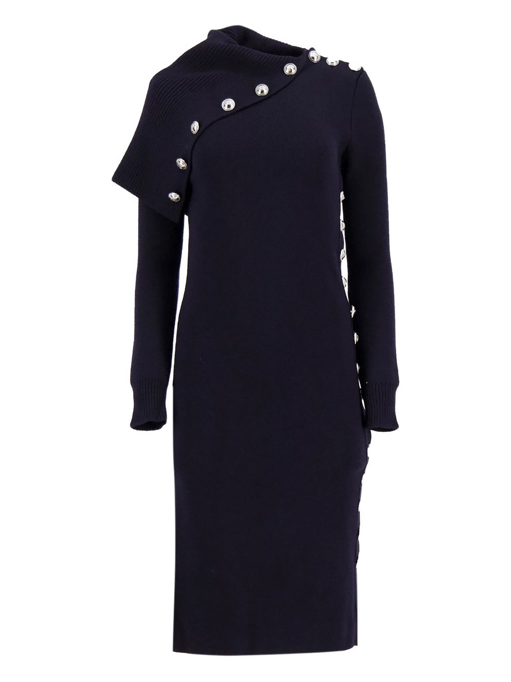 Image of Rabanne Long Button Dress by Rabanne for Women - Season Autumn-Winter 2025 - Model View 1