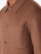 Image of Hamilton Brown Jacket by Officine Générale for Men - Season Autumn-Winter 2025 - Model view 3