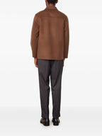Image of Hamilton Brown Jacket by Officine Générale for Men - Season Autumn-Winter 2025 - Model view 1