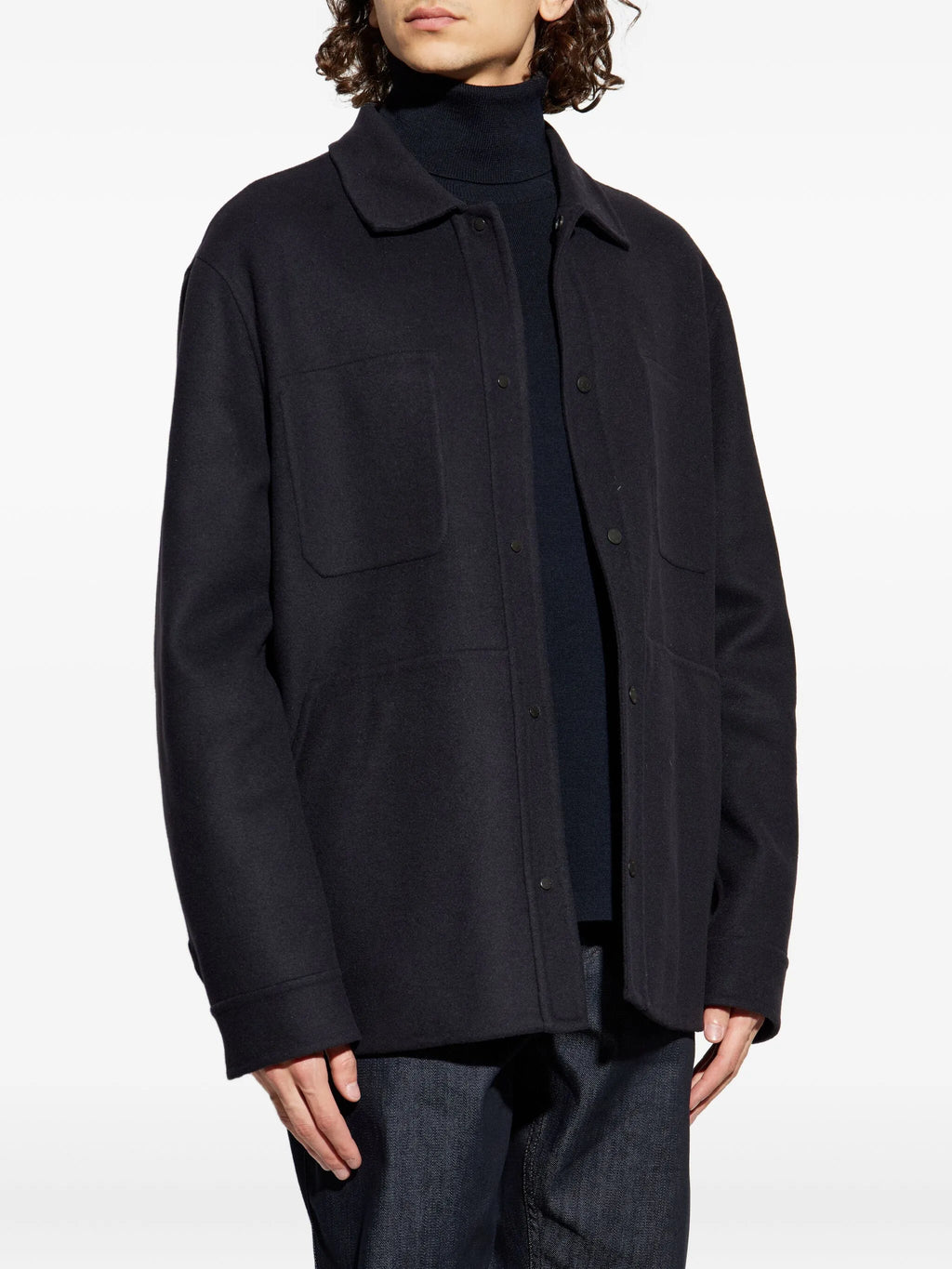 Image of Tagnit Navy Jacket by Moncler for Men - Season Autumn-Winter 2025 - Model view 3