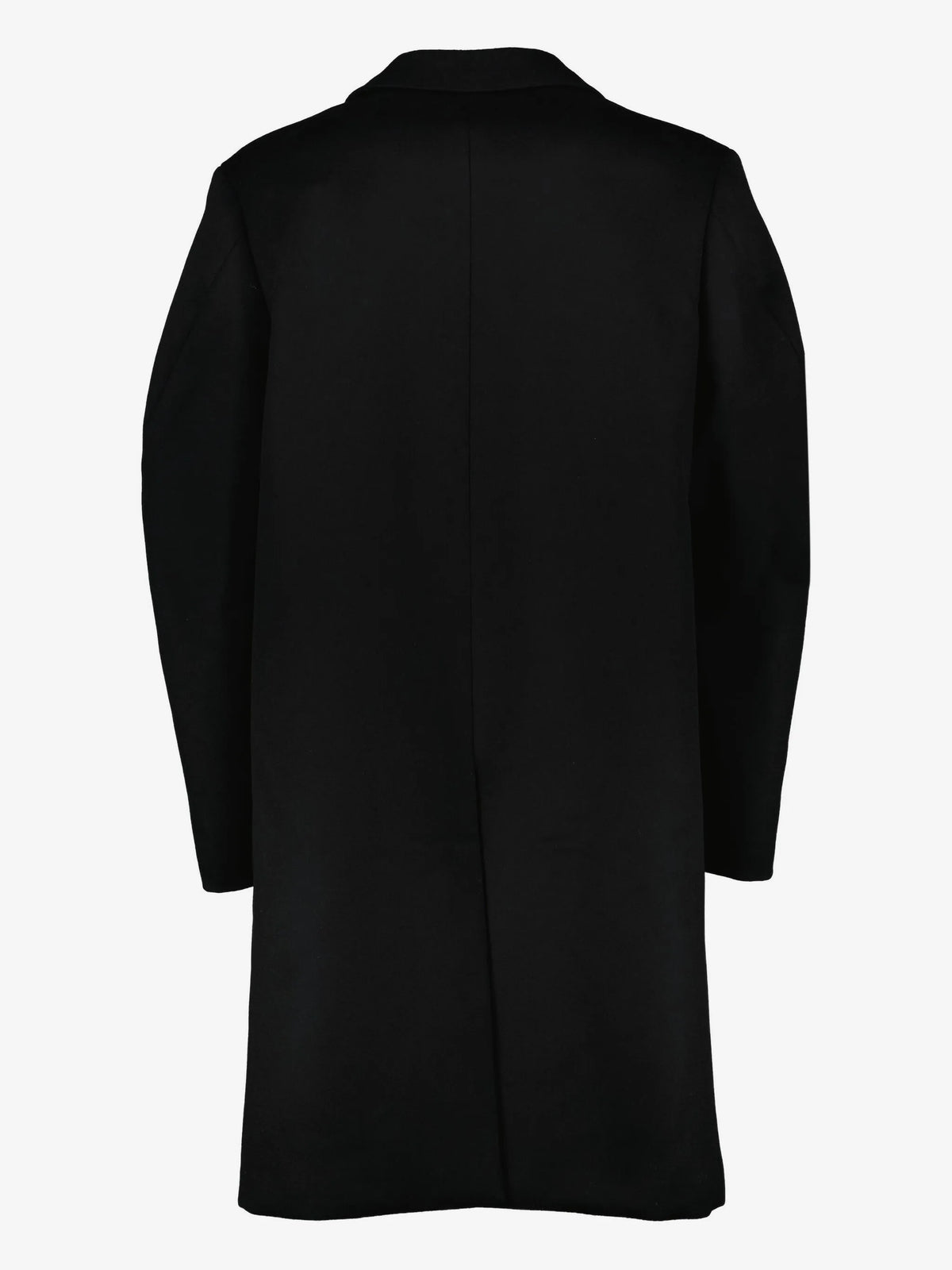Image of Black Wool and Cashmere Coat by Givenchy for Men - Season Autumn-Winter 2025 - Model View 2