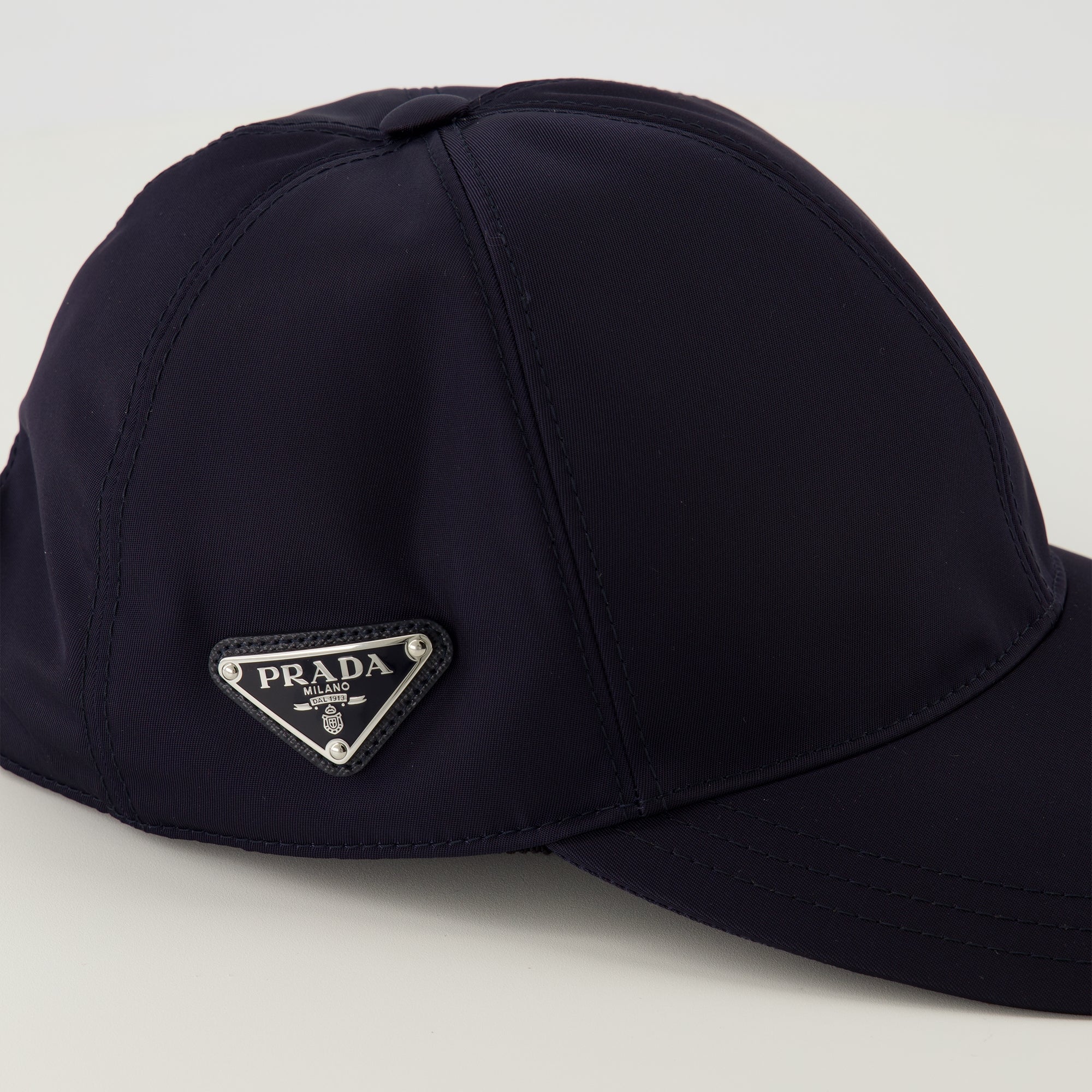 Image of Marine Nylon Cap by Prada for Men - Season Spring-Summer 2026 - Detail View 2