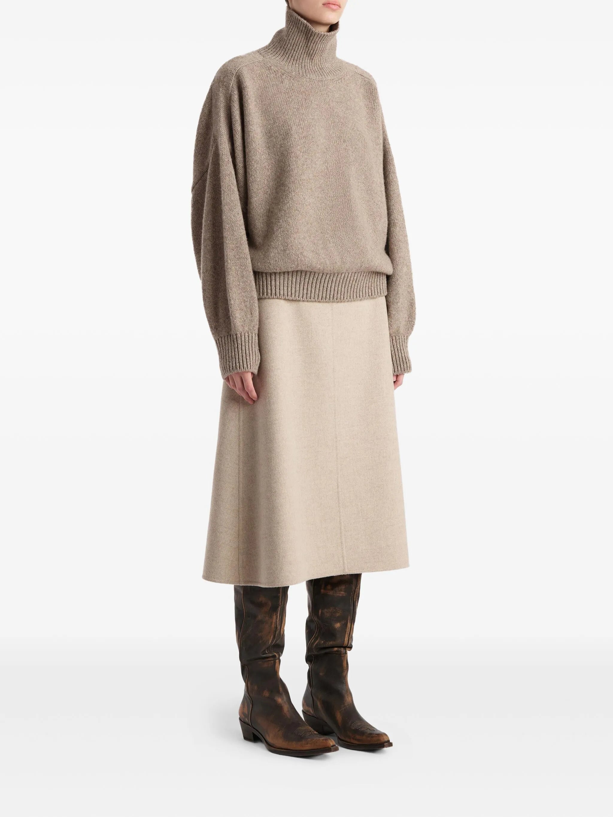 Image of Willem Turtleneck by Khaite for Women - Season Autumn-Winter 2025 - Model View 1