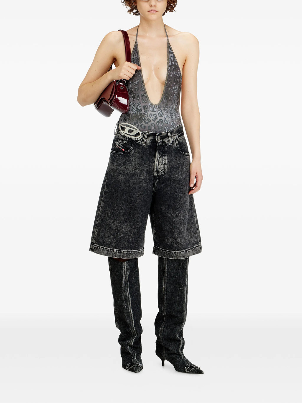 Image of Audrey Leopard Print Swimsuit by Diesel for Women - Season Spring-Summer 2026 - Model View 4