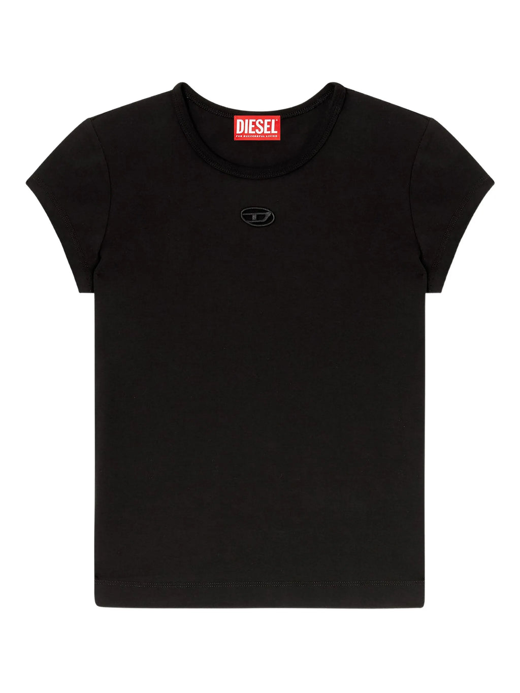 Image of t-angie-od Black T-Shirt by Diesel for Women - Season Spring-Summer 2026 - Model View 1