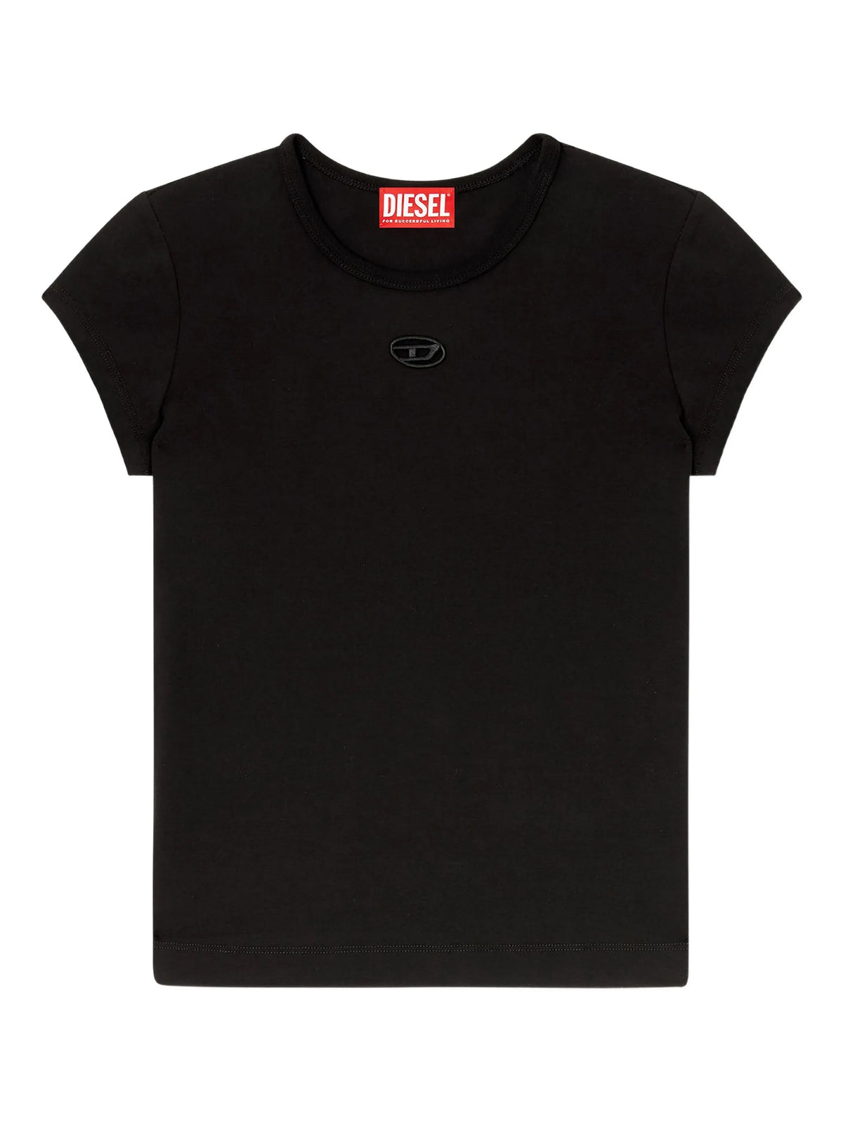 Image of t-angie-od Black T-Shirt by Diesel for Women - Season Spring-Summer 2026 - Model View 1