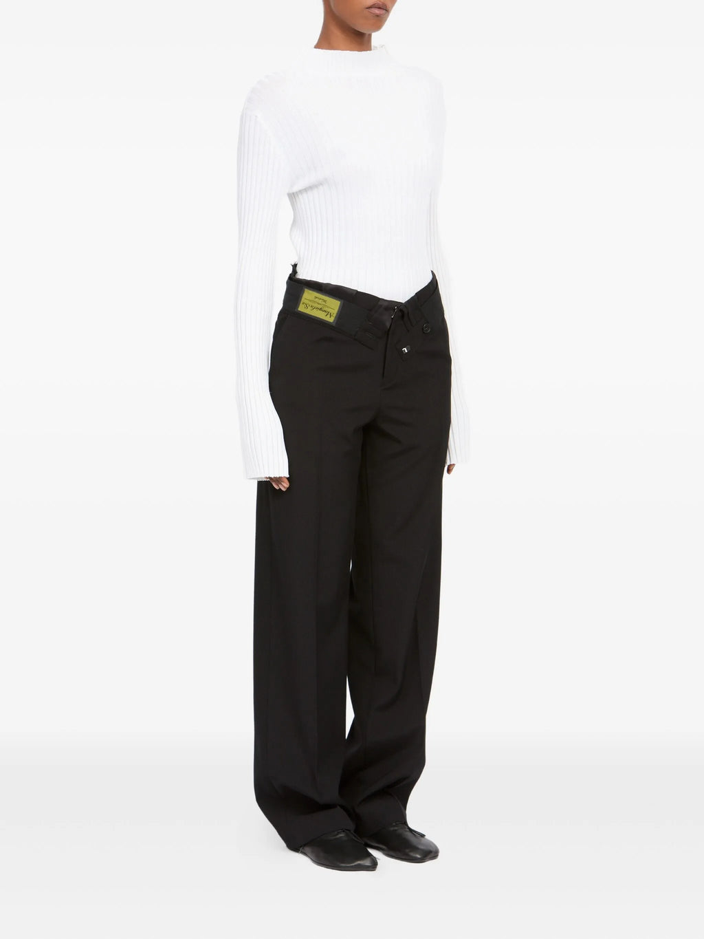 Image of Wide-Leg Trousers by Mm6 for Women - Season Spring-Summer 2026 - Model View 3