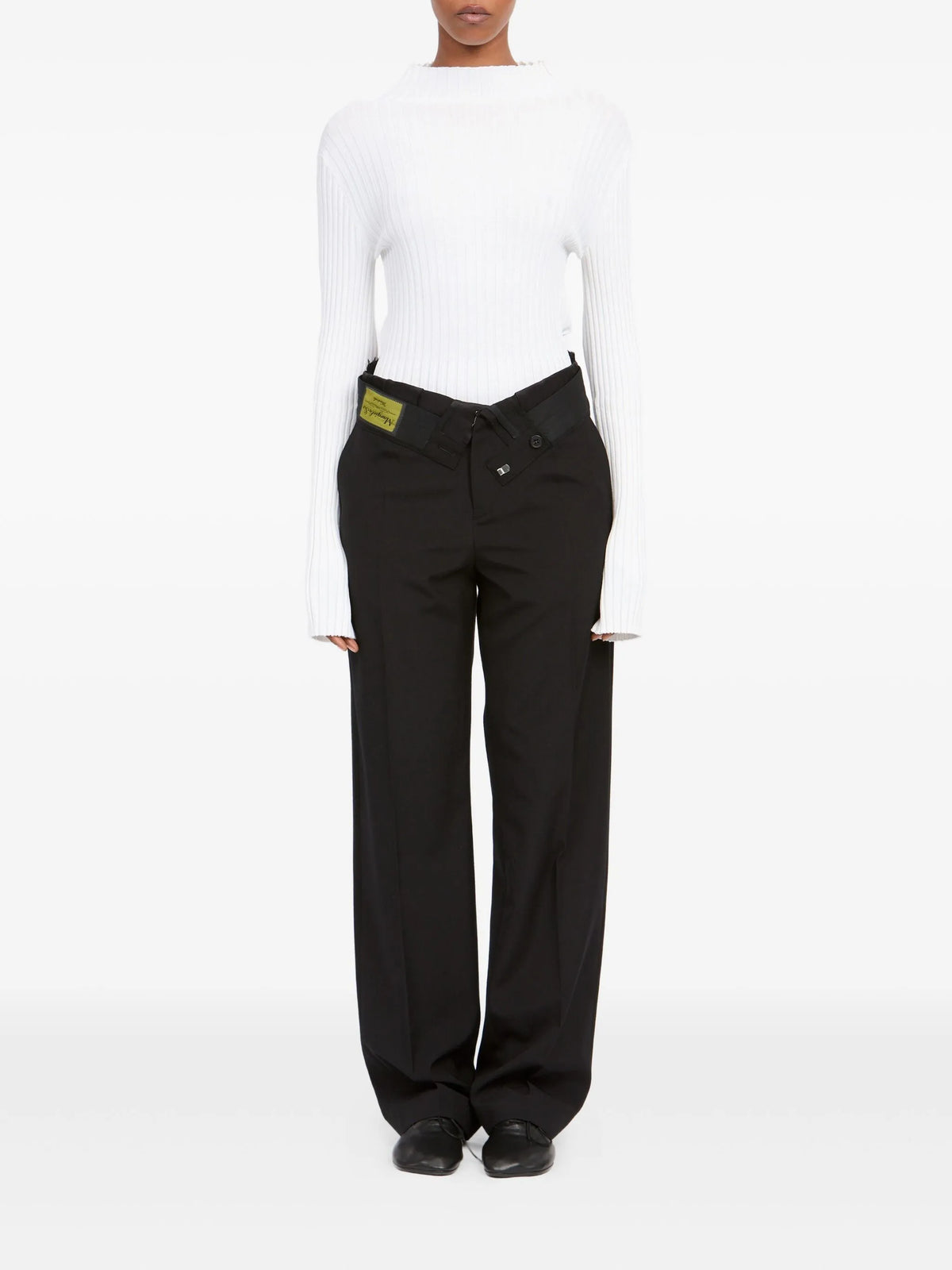 Image of Wide-Leg Trousers by Mm6 for Women - Season Spring-Summer 2026 - Model View 1