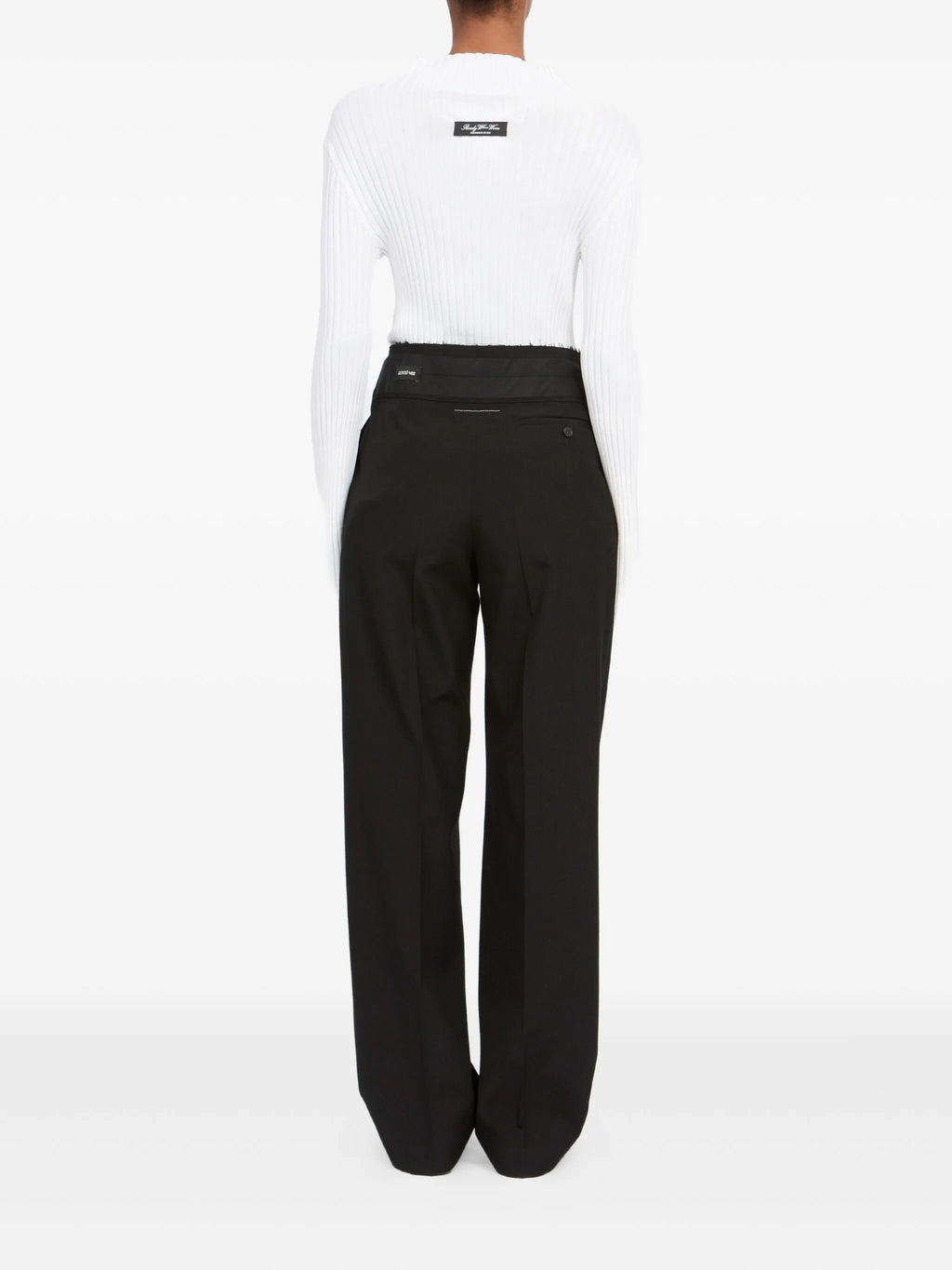 Image of Wide-Leg Trousers by Mm6 for Women - Season Spring-Summer 2026 - Model View 2