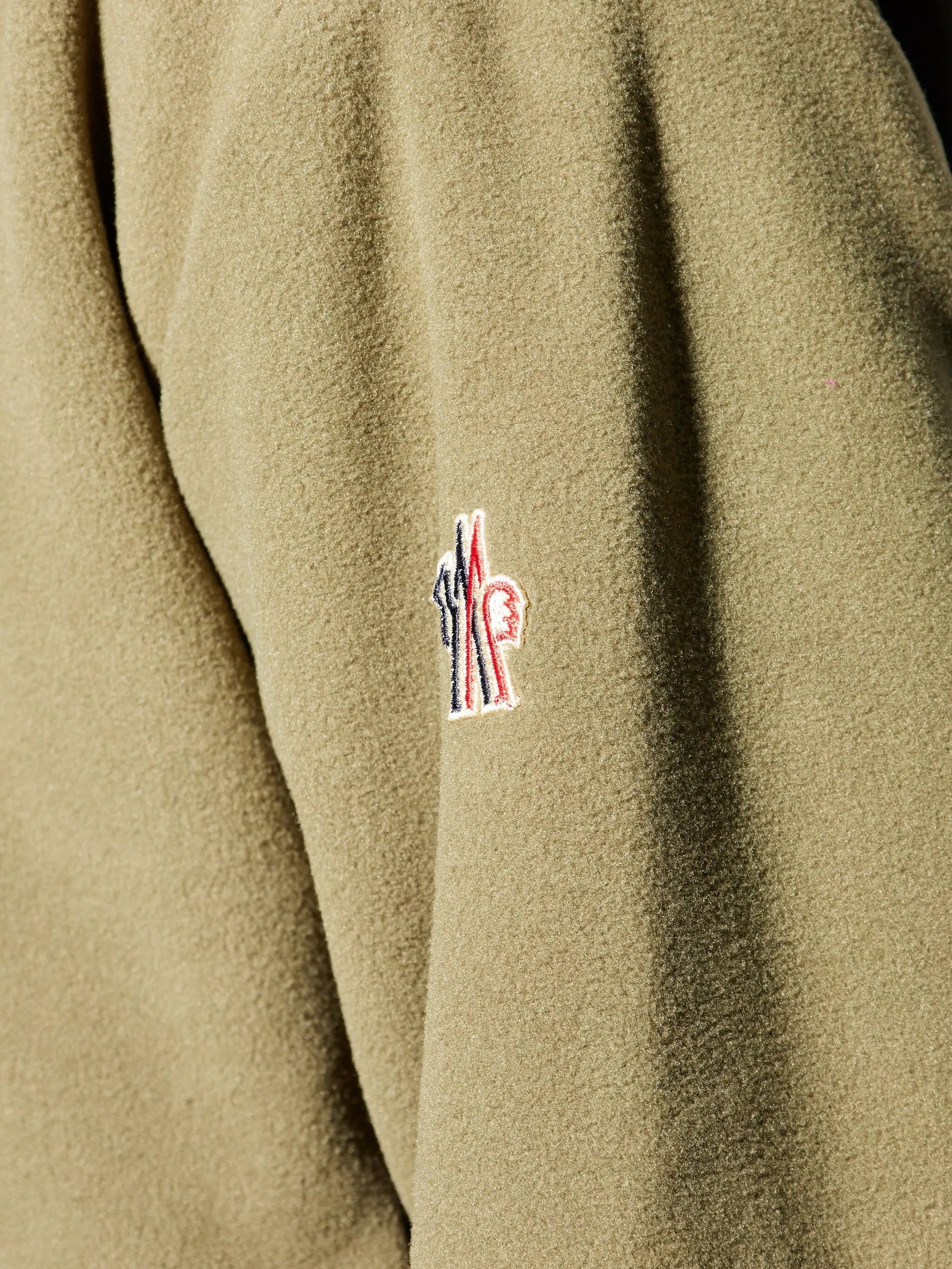 Image of Kaki Zipped Cardigan by Moncler Grenoble for Men - Season Autumn-Winter 2025 - Model View 4