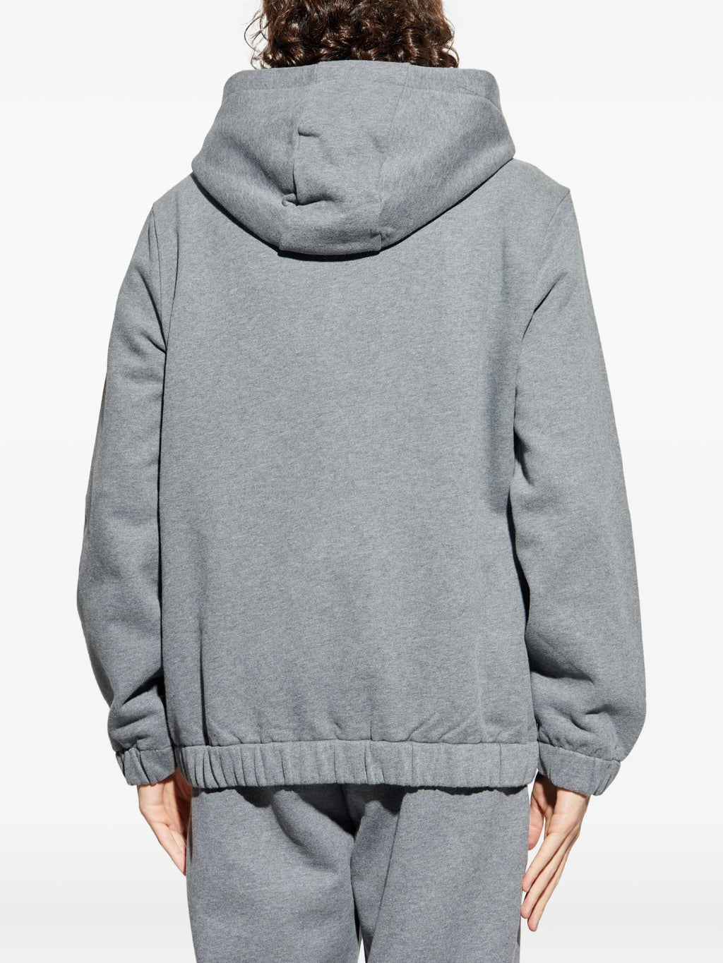 Image of Gray Zip Sweater by Moncler for Men - Season Autumn-Winter 2025 - Model view 3