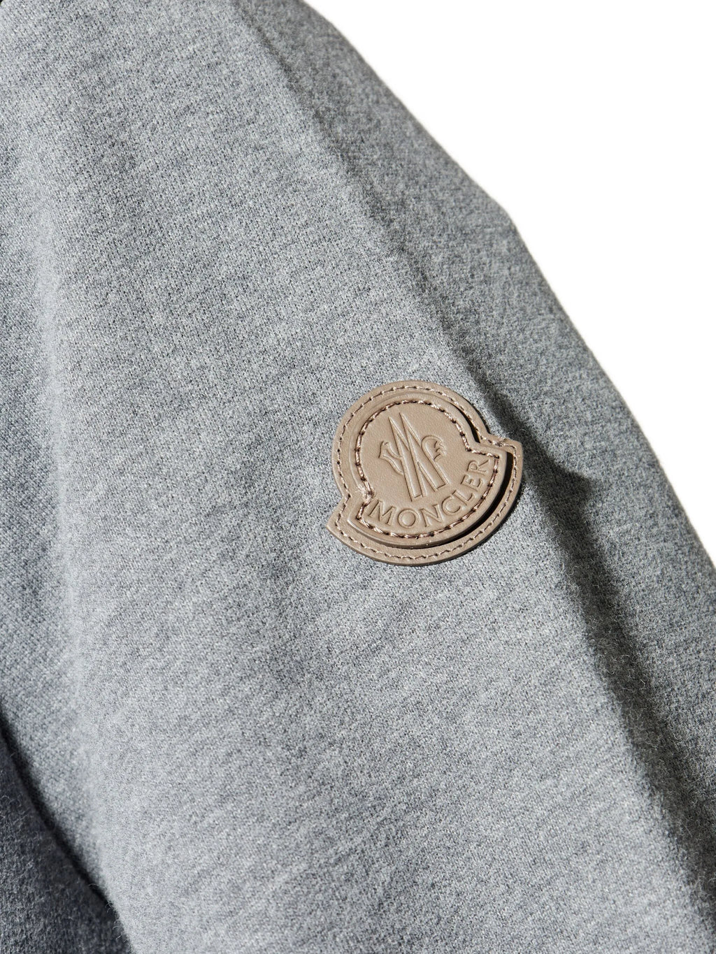 Image of Gray Zip Sweater by Moncler for Men - Season Autumn-Winter 2025 - Model view 4