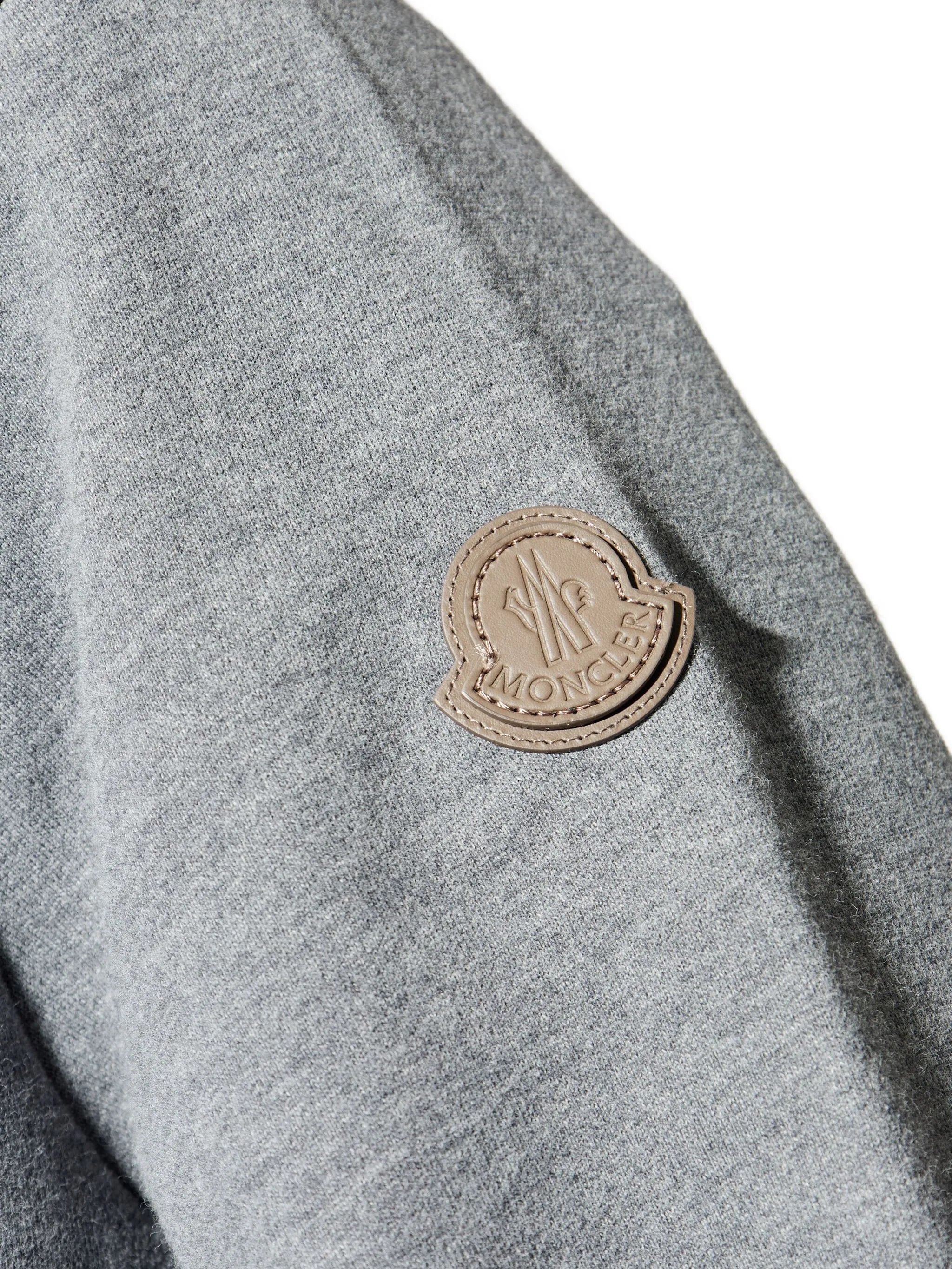 Image of Gray Zip Sweater by Moncler for Men - Season Autumn-Winter 2025 - Model view 4