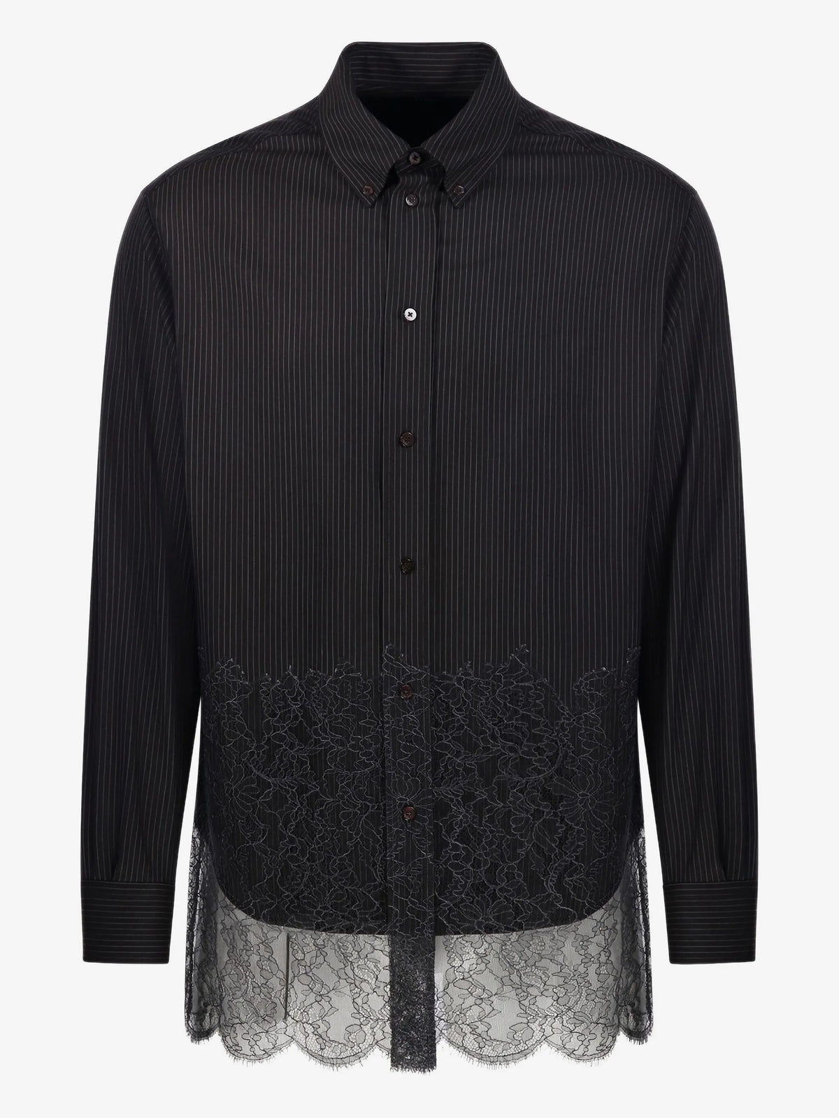 Image of Fendi Wool and Lace Shirt - by Fendi for Men - Season Autumn-Winter 2025 - Model View 1