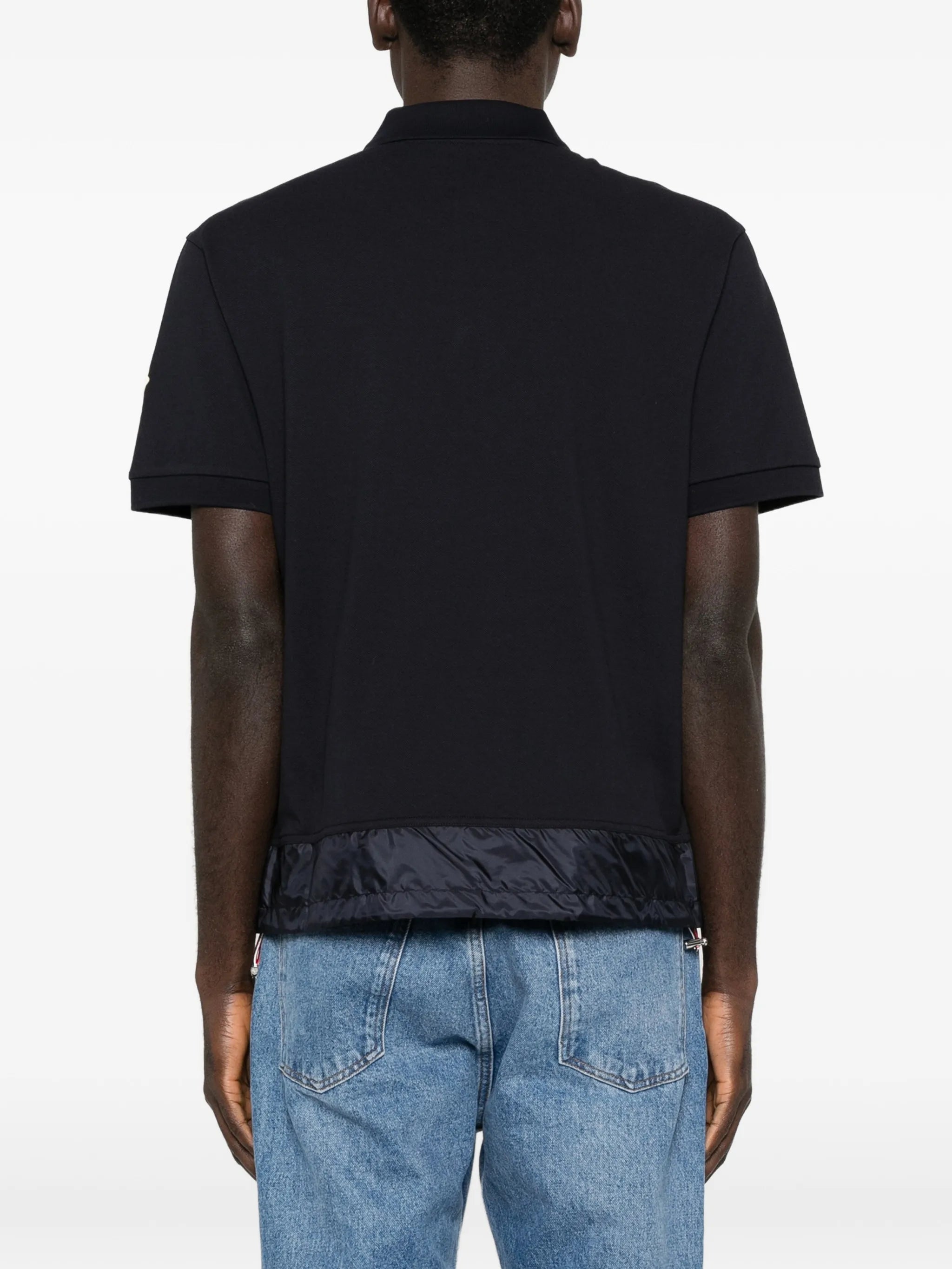 Image du Polo en Piqué de Coton Moncler pour Hommes - Saison Printemps-Été 2026 - Vue du Modèle 3