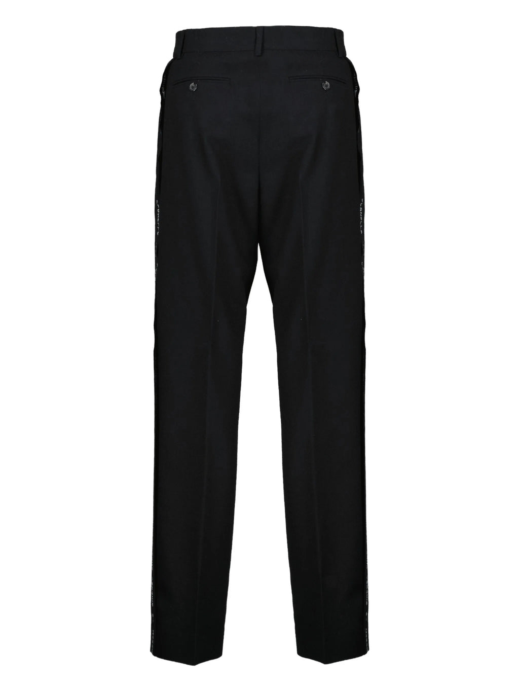 Image of Black Wool Trousers by Moschino for Women - Season Autumn-Winter 2025 - Model View 2