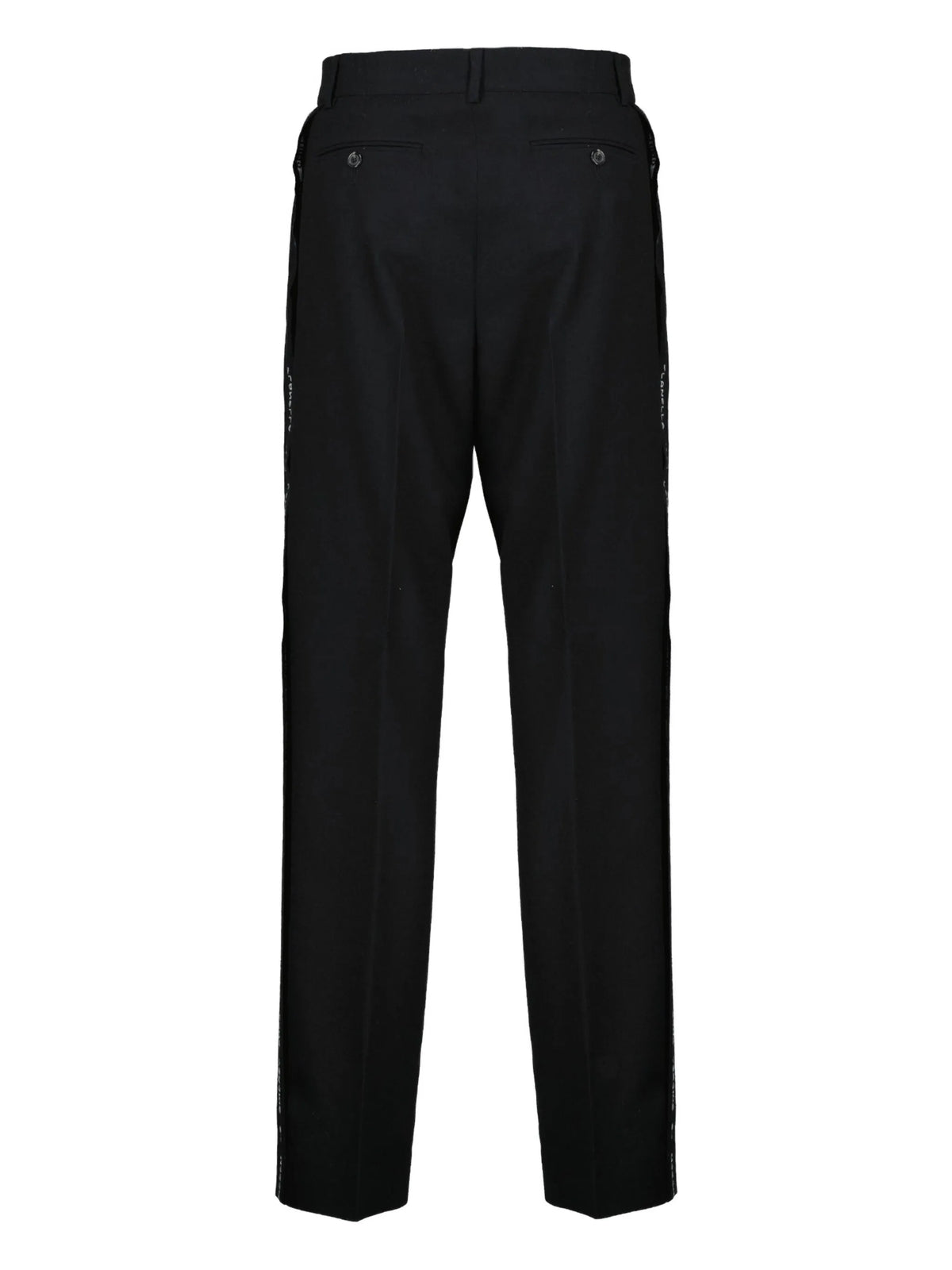 Image of Black Wool Trousers by Moschino for Women - Season Autumn-Winter 2025 - Model View 2