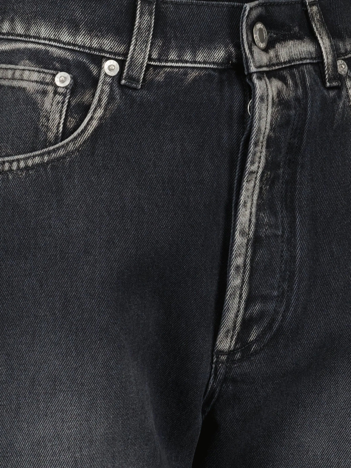 Image of Black Denim Jeans by Moschino for Women - Season Autumn-Winter 2025 - Model View 4