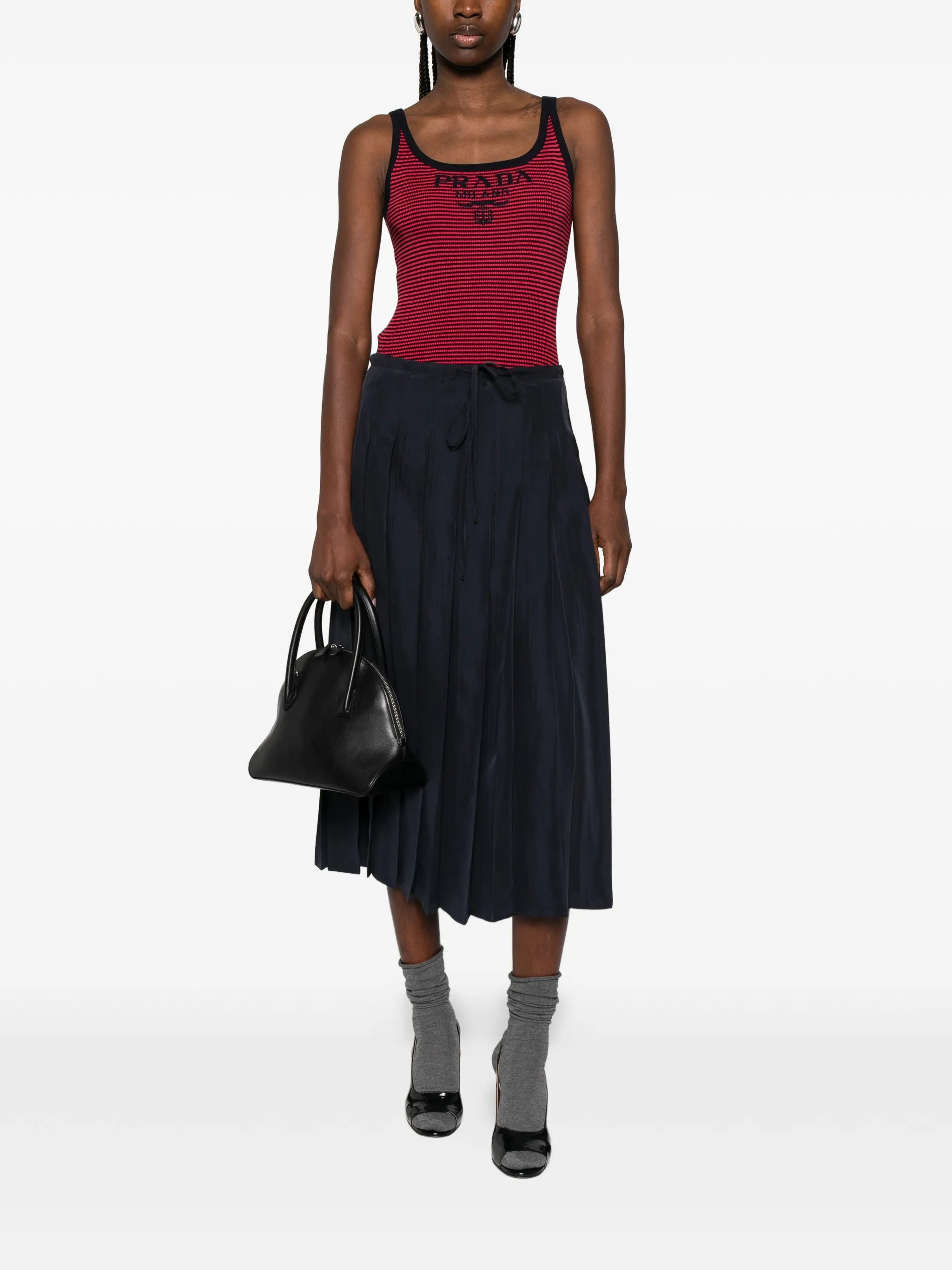 Red and Black Striped Tank Top - Prada - Women | WE IN STYLE