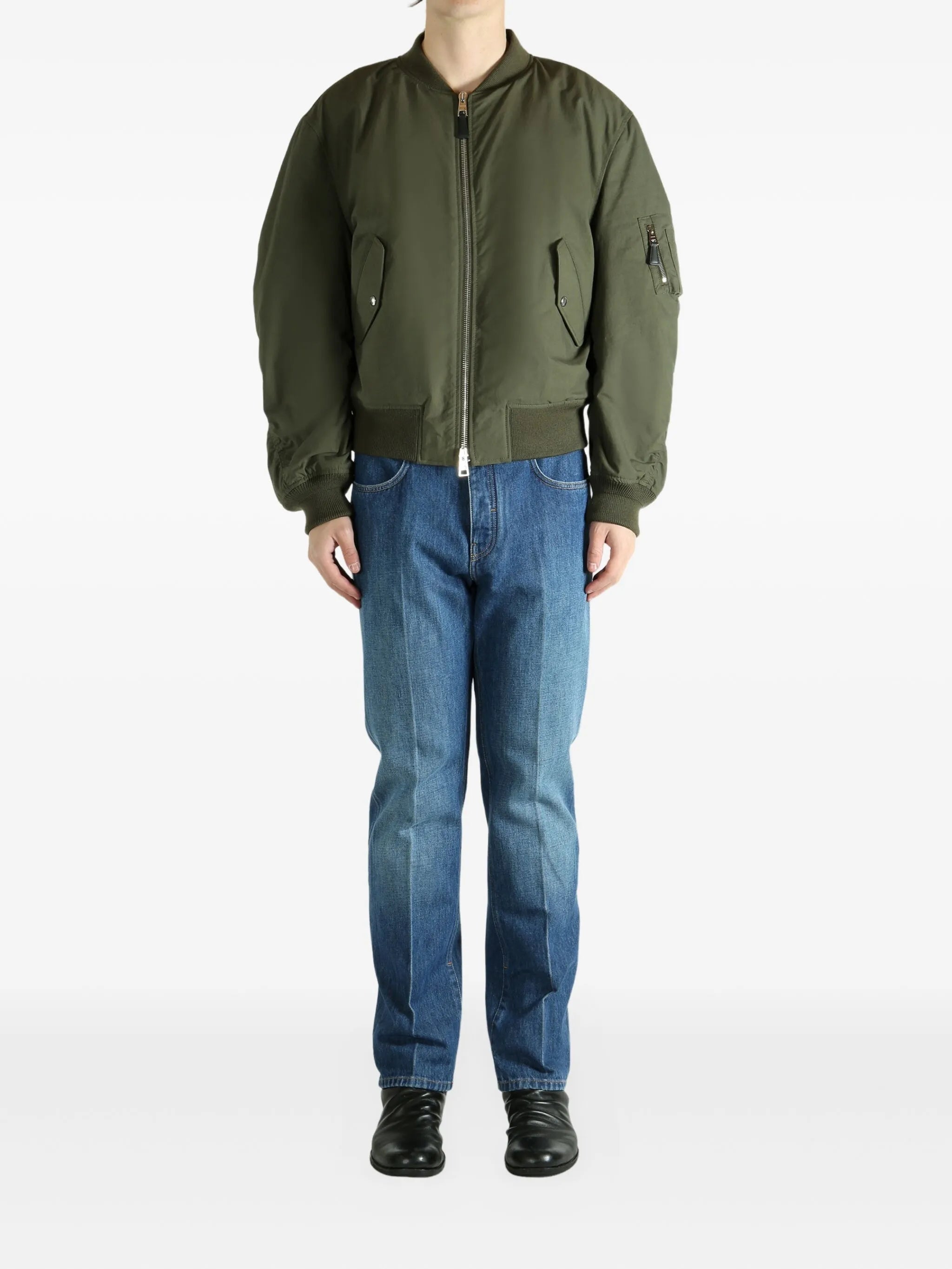 Image of Kaki Bomber Jacket by Givenchy for Men - Season Spring-Summer 2026 - Model view 1