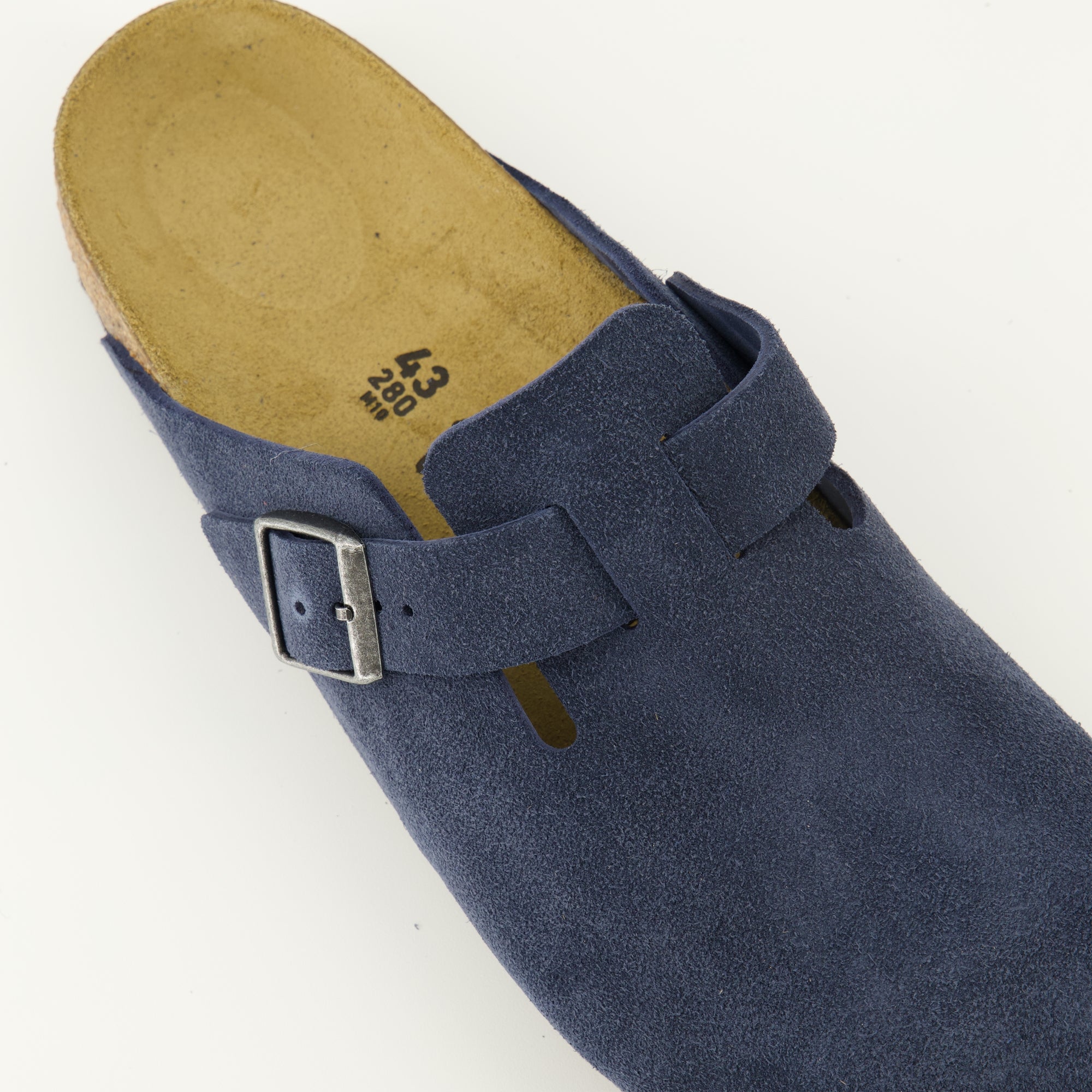 slip-on shoes, comfortable footwear, blue suede shoes, adjustable fit, molded sole