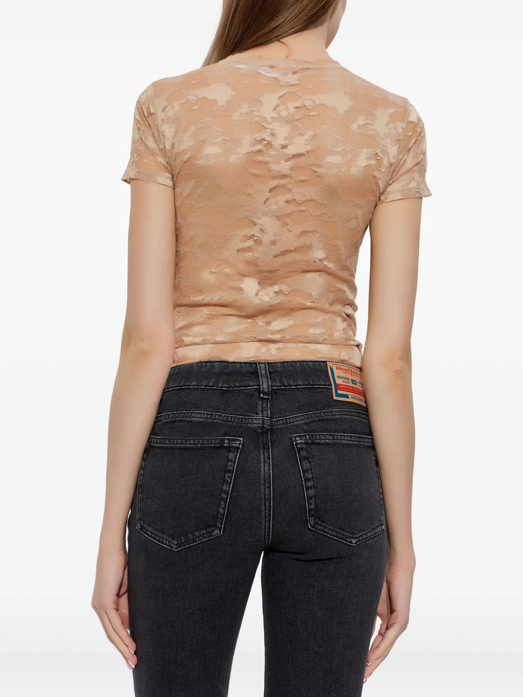 Image of Kasia-Ult Lace T-Shirt by Diesel for Women - Season Spring-Summer 2026 - Model view 3