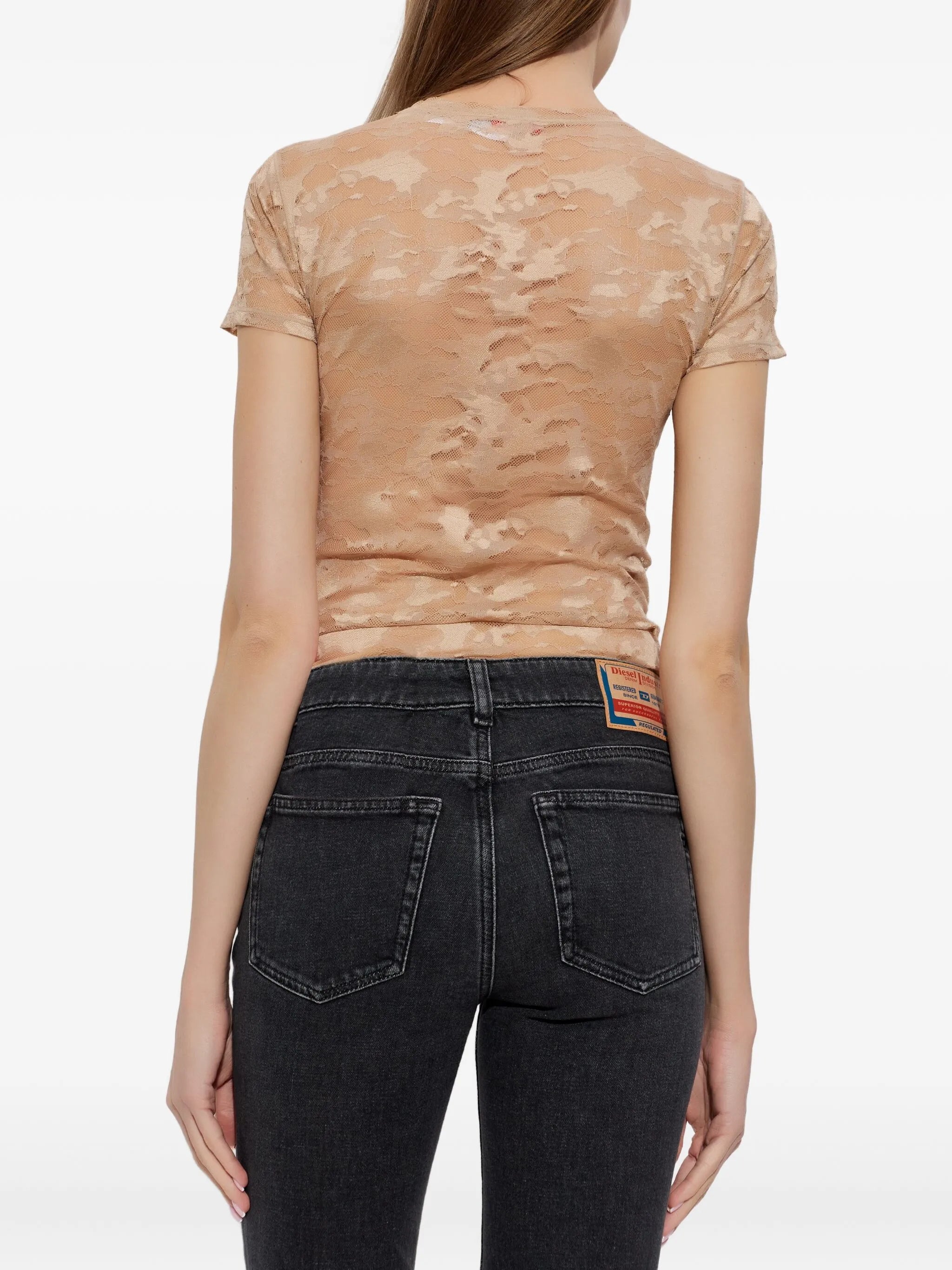 Image of Kasia-Ult Lace T-Shirt by Diesel for Women - Season Spring-Summer 2026 - Model view 3