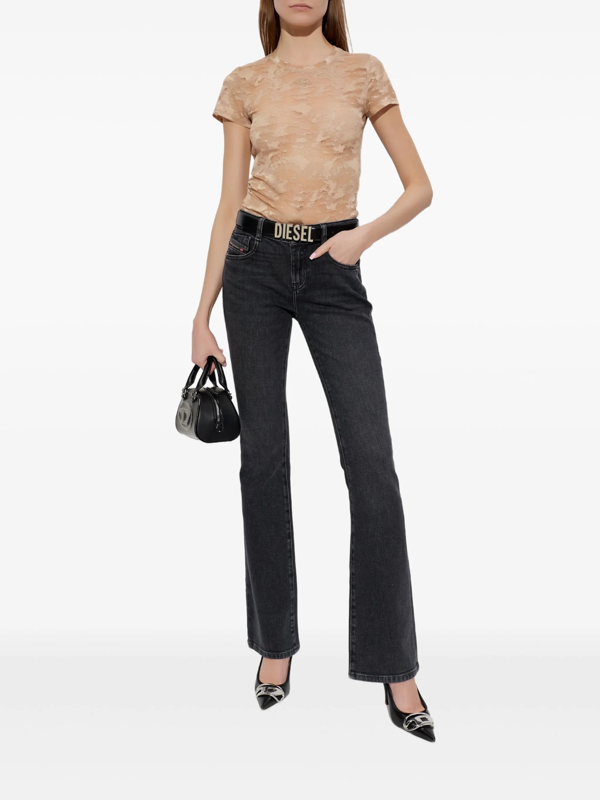 Image of Kasia-Ult Lace T-Shirt by Diesel for Women - Season Spring-Summer 2026 - Model view 1