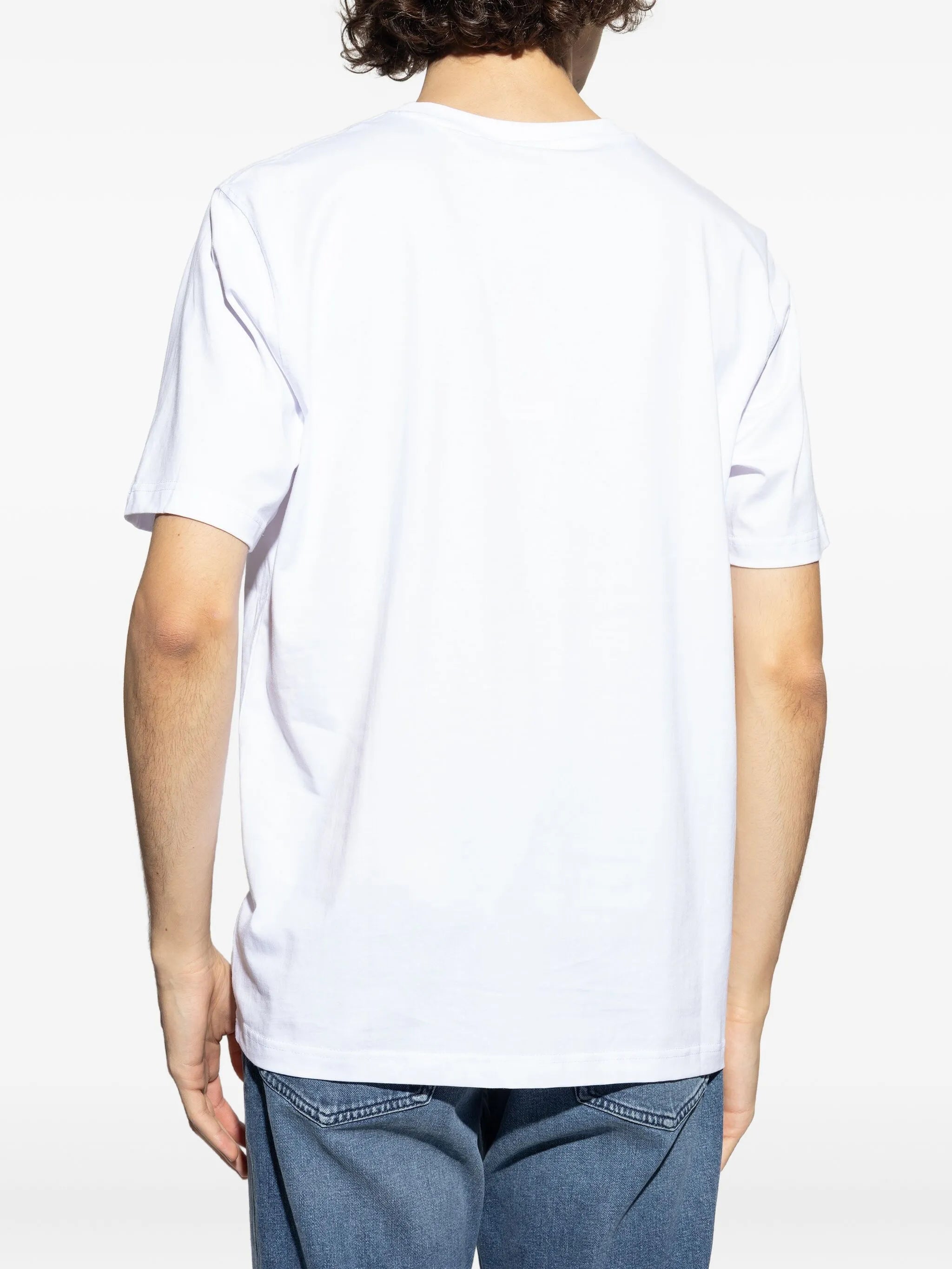 Imagen de la camiseta T-Adjust-V6 blanca de Diesel para hombres - Temporada Primavera-Verano 2026 - Vista modelo 3
