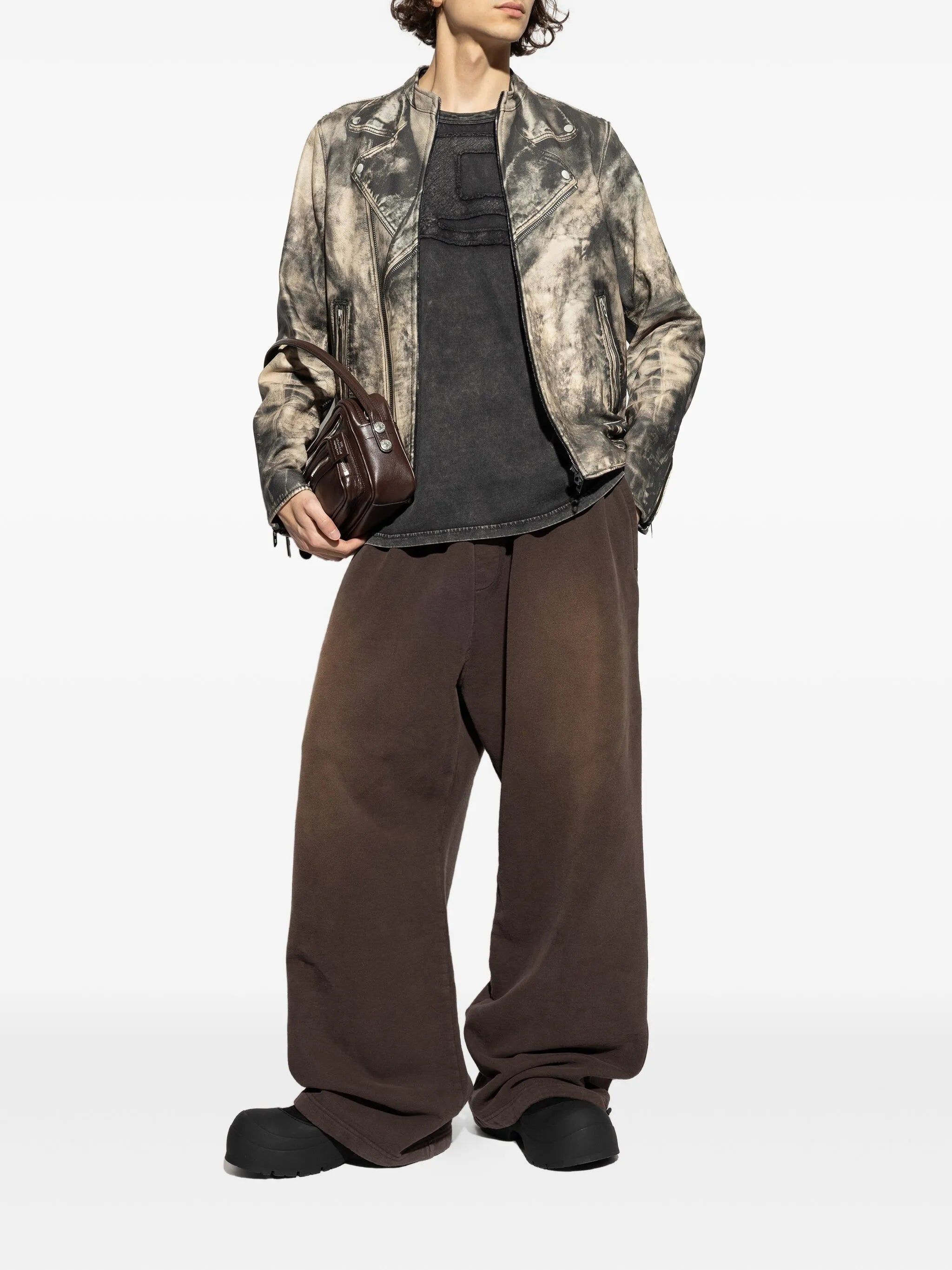 Image of Oversize T-Shirt T-Boxt-D Grey by Diesel for Men - Season Spring-Summer 2026 - Model view 1