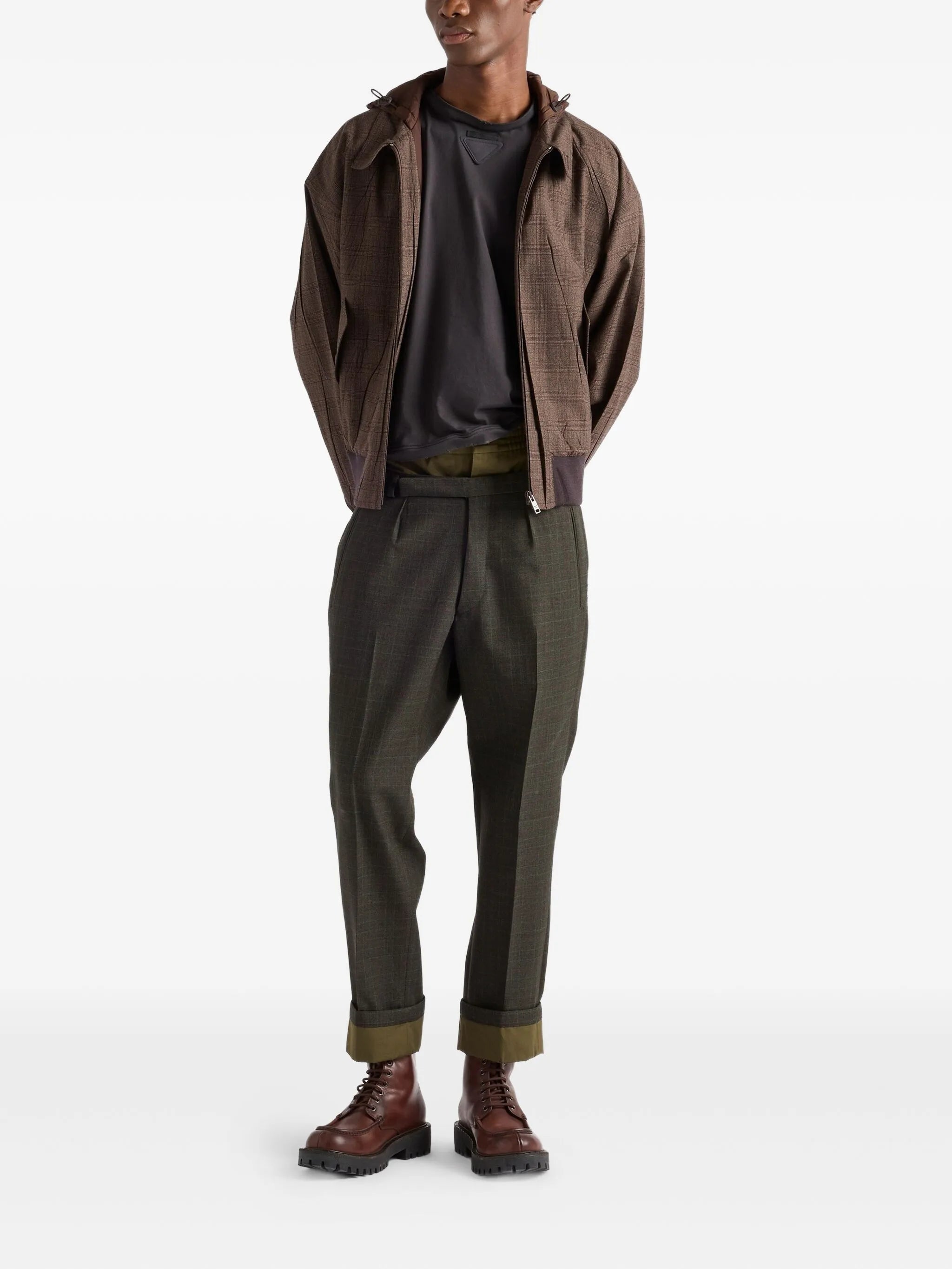 Prada Wool Check Jacket - Men | WE IN STYLE