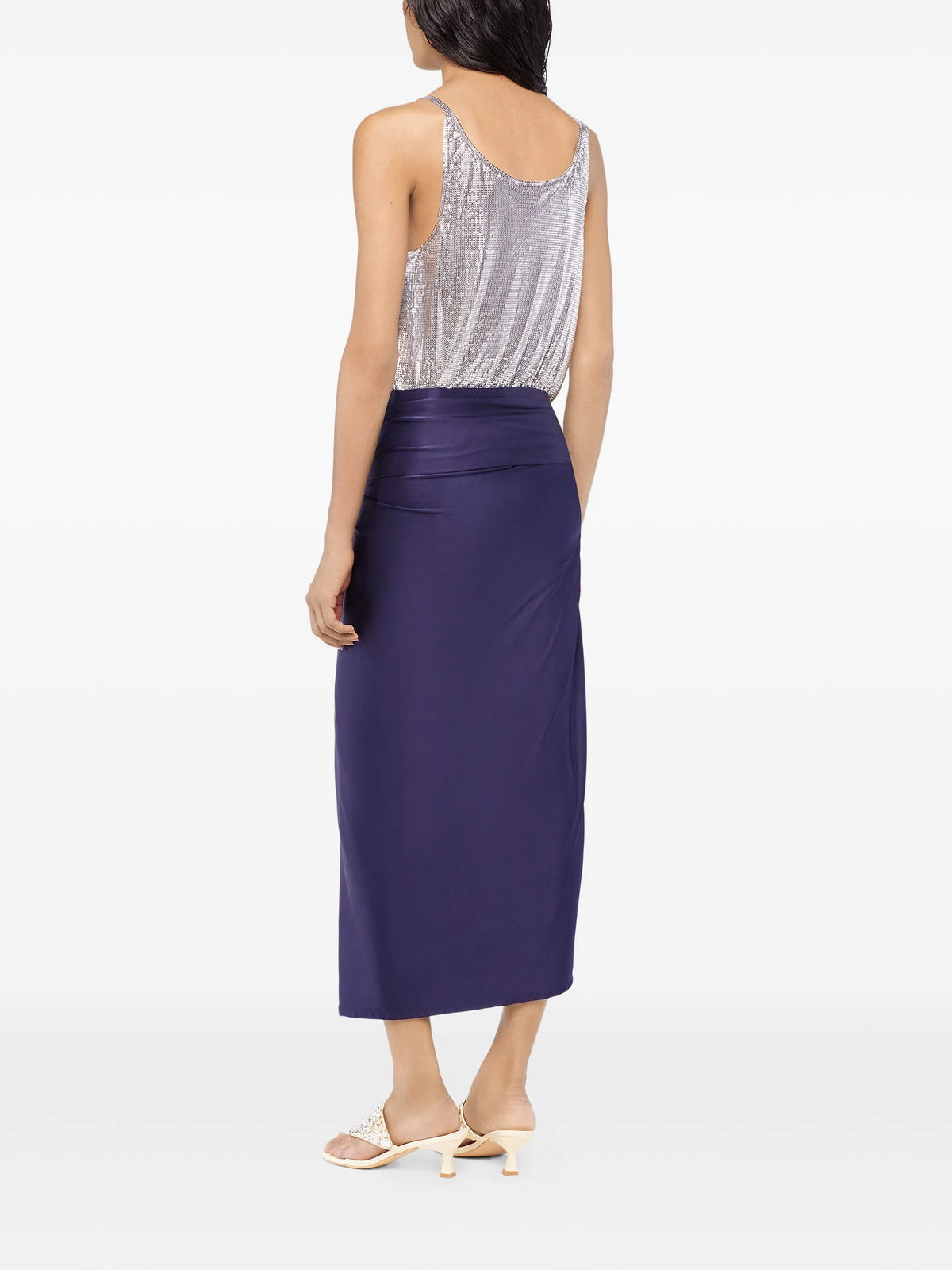 Image of Jupe Midi Percing by Rabanne for Women - Season Spring-Summer 2026 - Model View 2