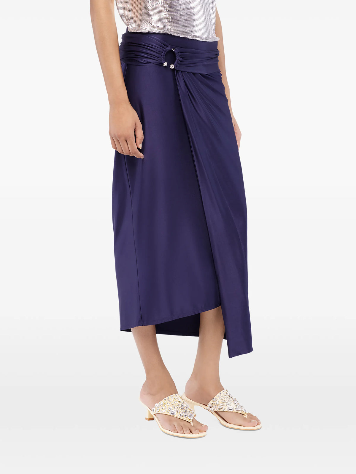 Image of Jupe Midi Percing by Rabanne for Women - Season Spring-Summer 2026 - Model View 3