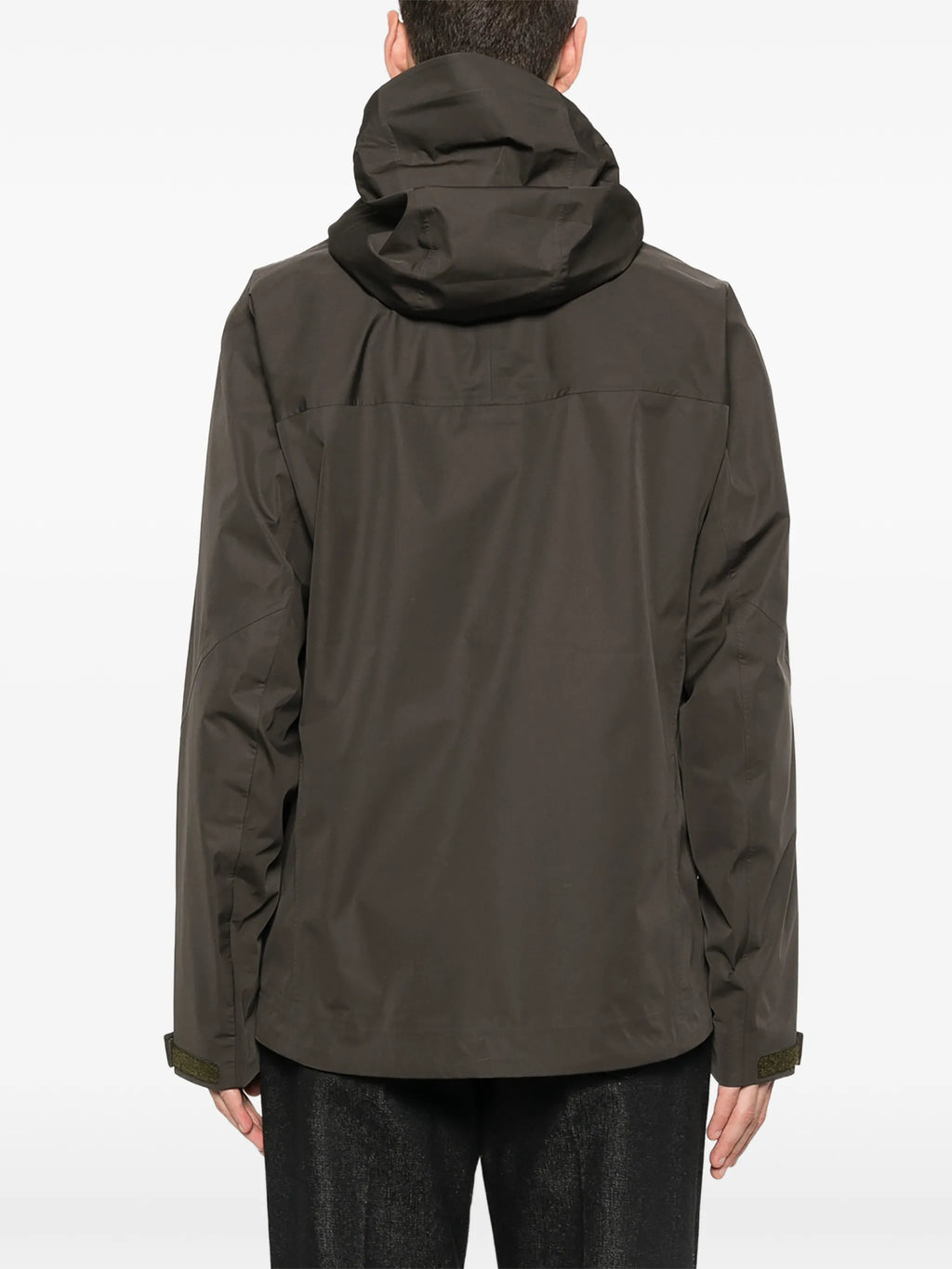 Imagem da Jaqueta de Tecido Técnico Castanho da Prada para Homens - Temporada Primavera-Verão 2026 - Vista do Modelo 3