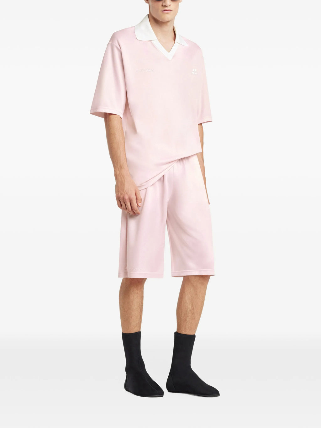 Image of Sport Shorts AC Pink by Courrèges for Men - Season Spring-Summer 2026 - Model View 3