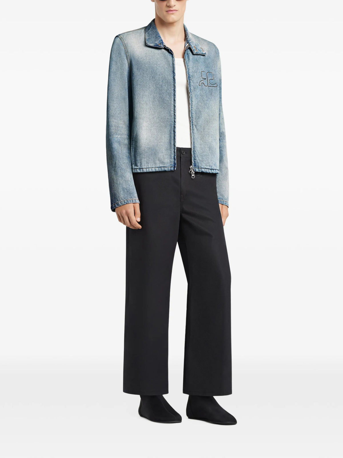 Image of City Denim Jacket by Courrèges for Men - Season Spring-Summer 2026 - Model View 2