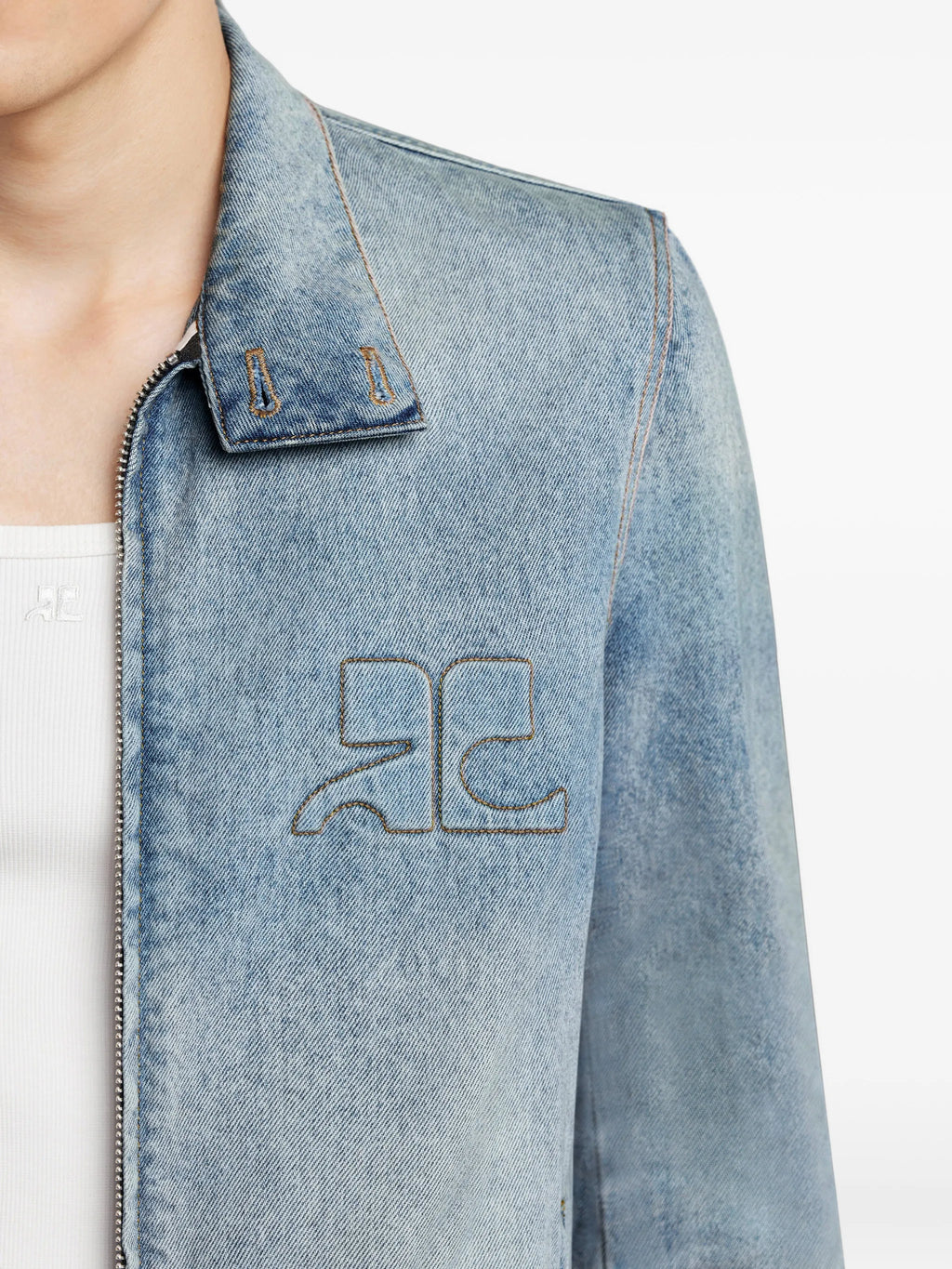 Image of City Denim Jacket by Courrèges for Men - Season Spring-Summer 2026 - Model View 4