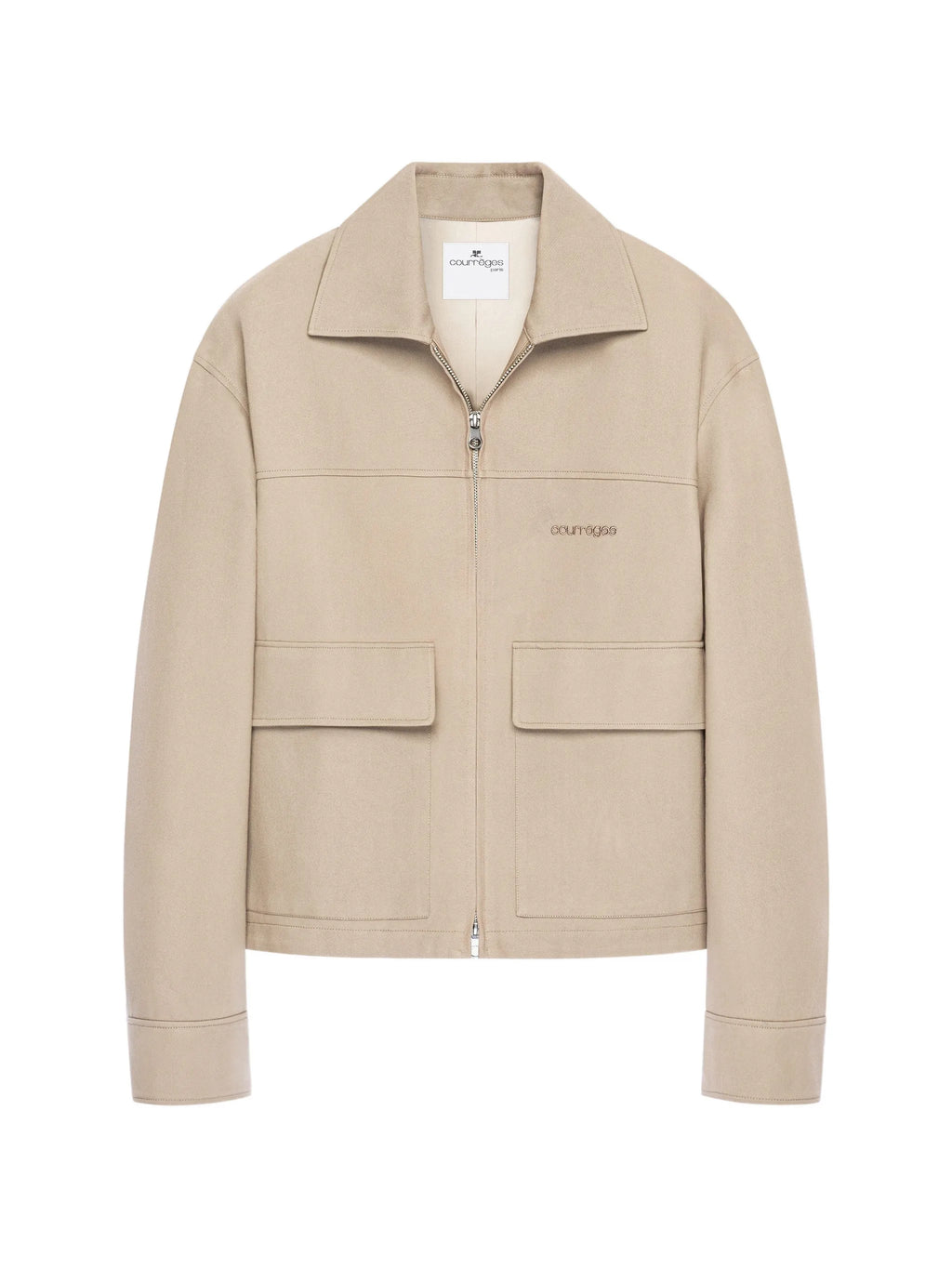 Image of Beige Zip Jacket by Courrèges for Men - Season Spring-Summer 2026 - Model View 1