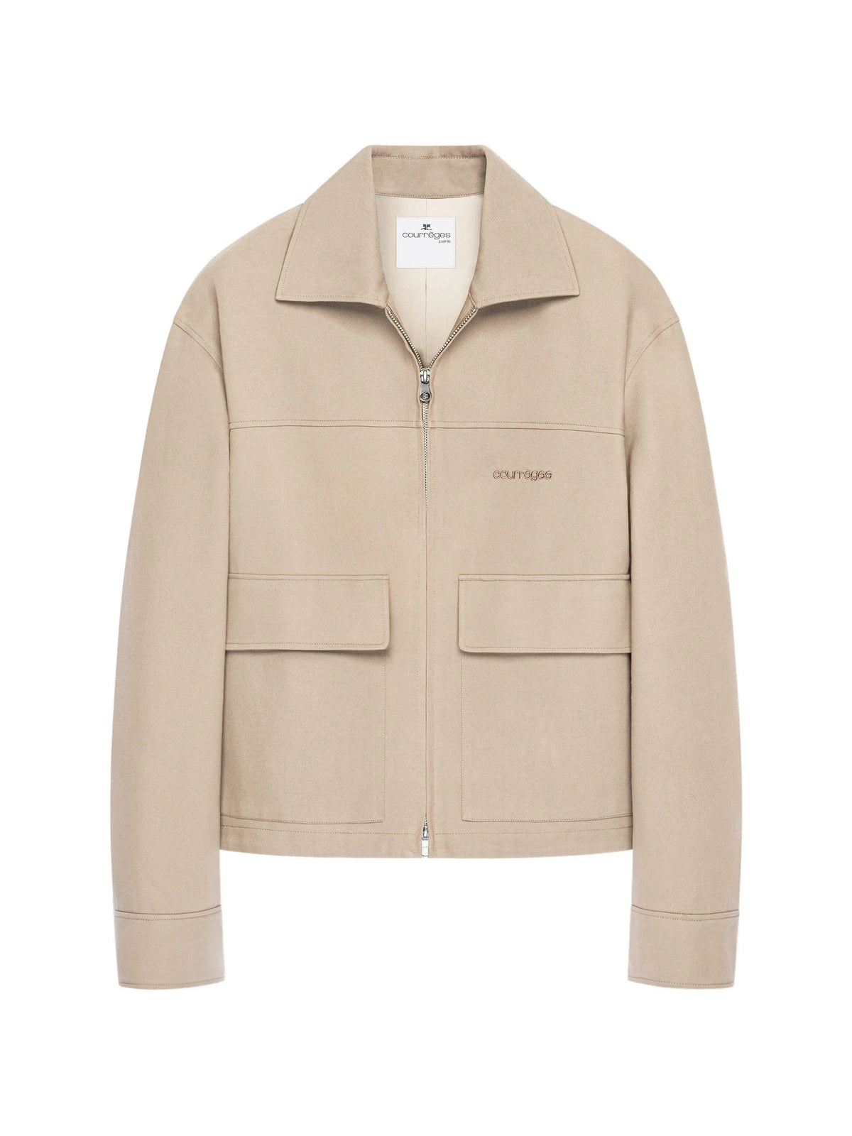 Image of Beige Zip Jacket by Courrèges for Men - Season Spring-Summer 2026 - Model View 1